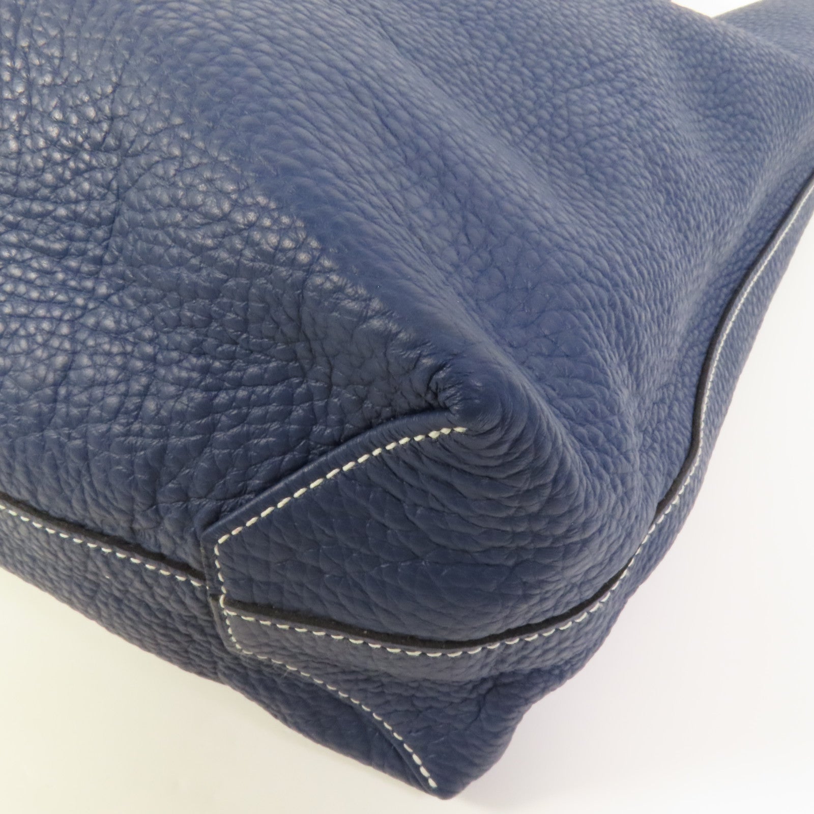 HERMES Clemence皮革Double Sens肩背袋Bleu Nuit