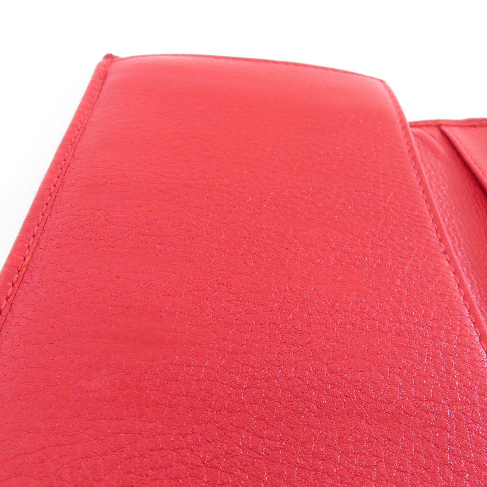 GUCCI 帆布Long Wallet金扣長錢包棕色/紅色