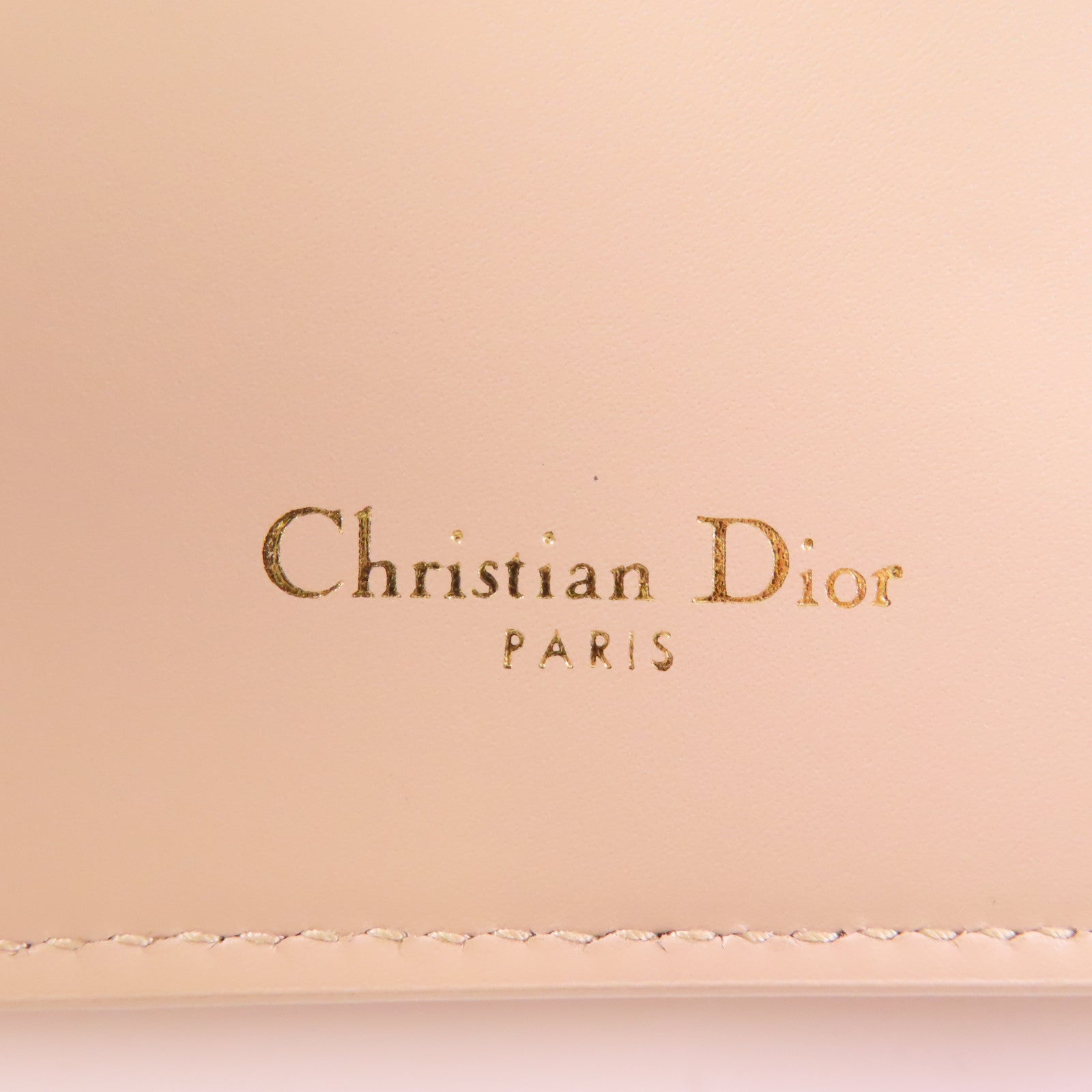 Dior 【激減優惠】牛皮皮革Shoulder Pouch金扣手挽肩背兩用袋米色