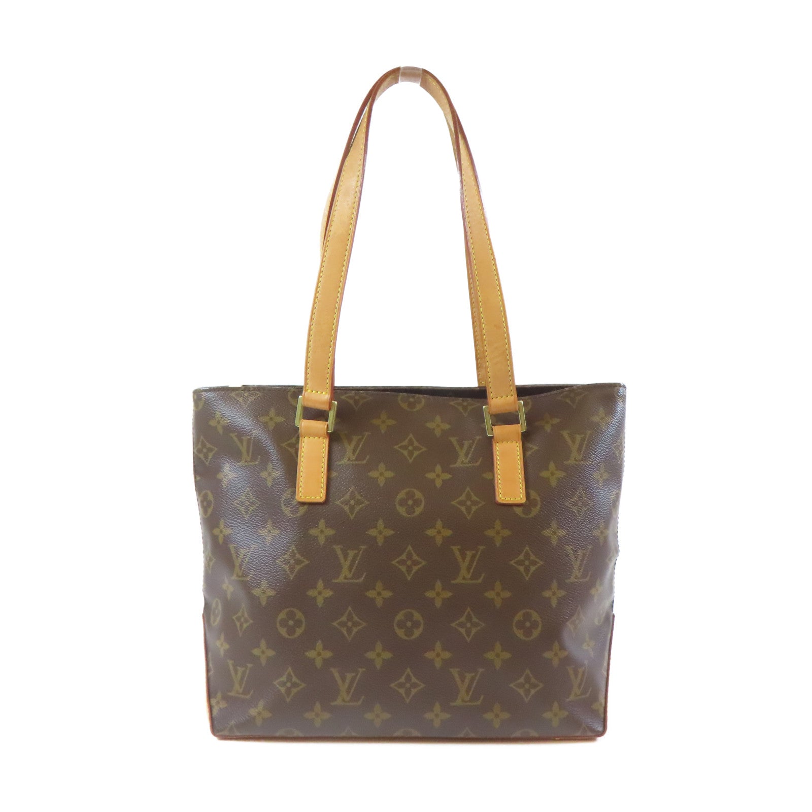 LOUIS VUITTON Monogram Cabas Piano金扣手挽袋啡色