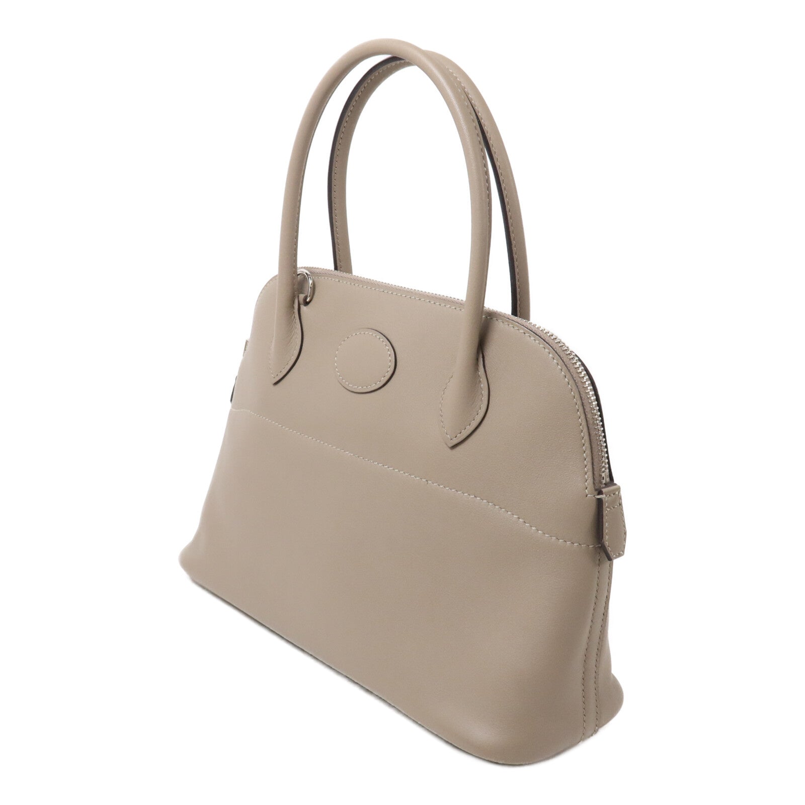 HERMES Swift皮革Bolide 27手挽肩背兩用袋Gris Tourterelle