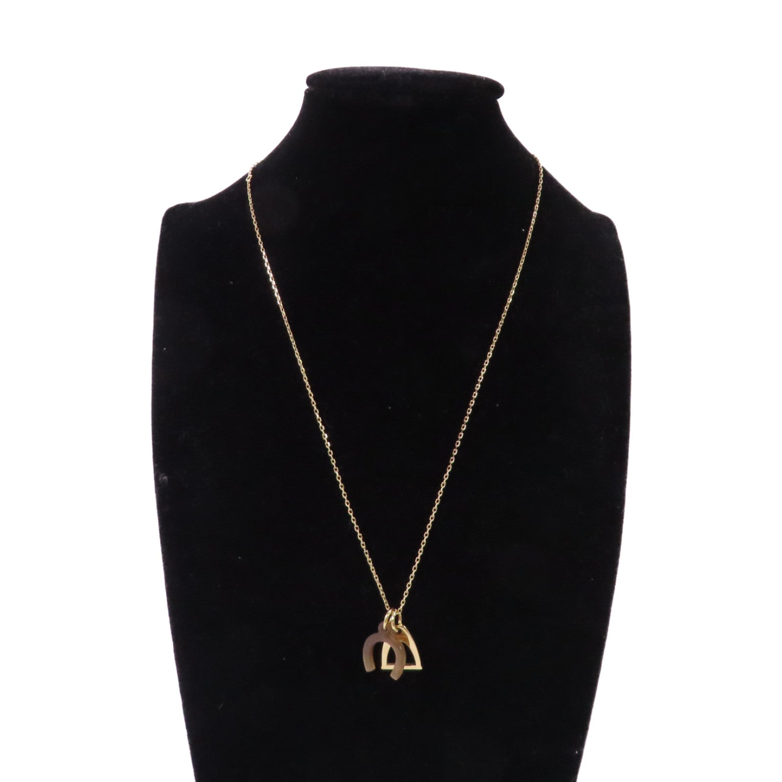 HERMES 金屬/水牛角Horn Necklace項鏈