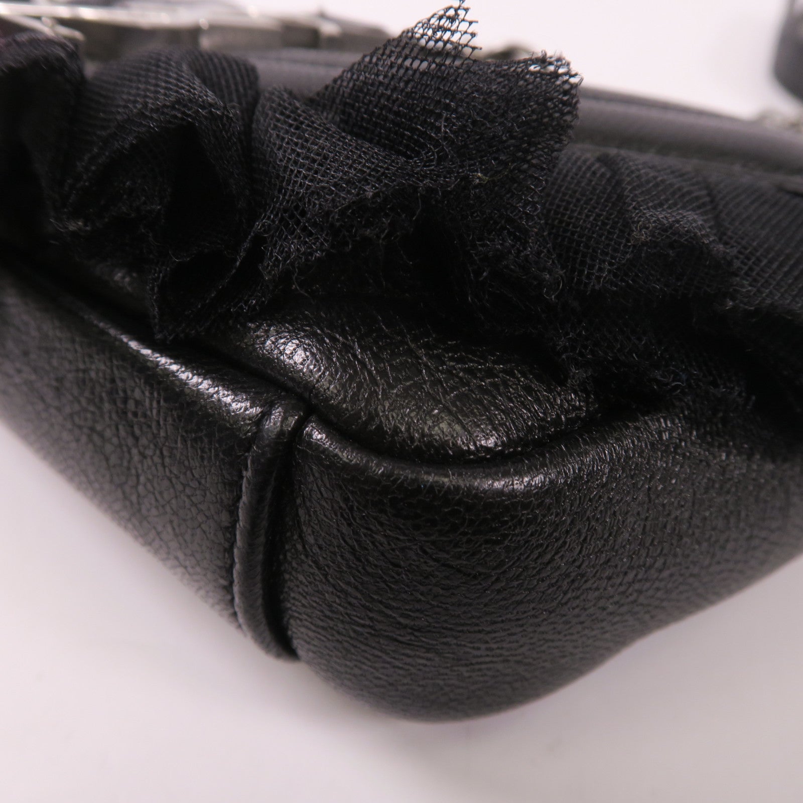 SAINT LAURENT 牛皮皮革Chain Shoulder Bag銀扣肩背袋