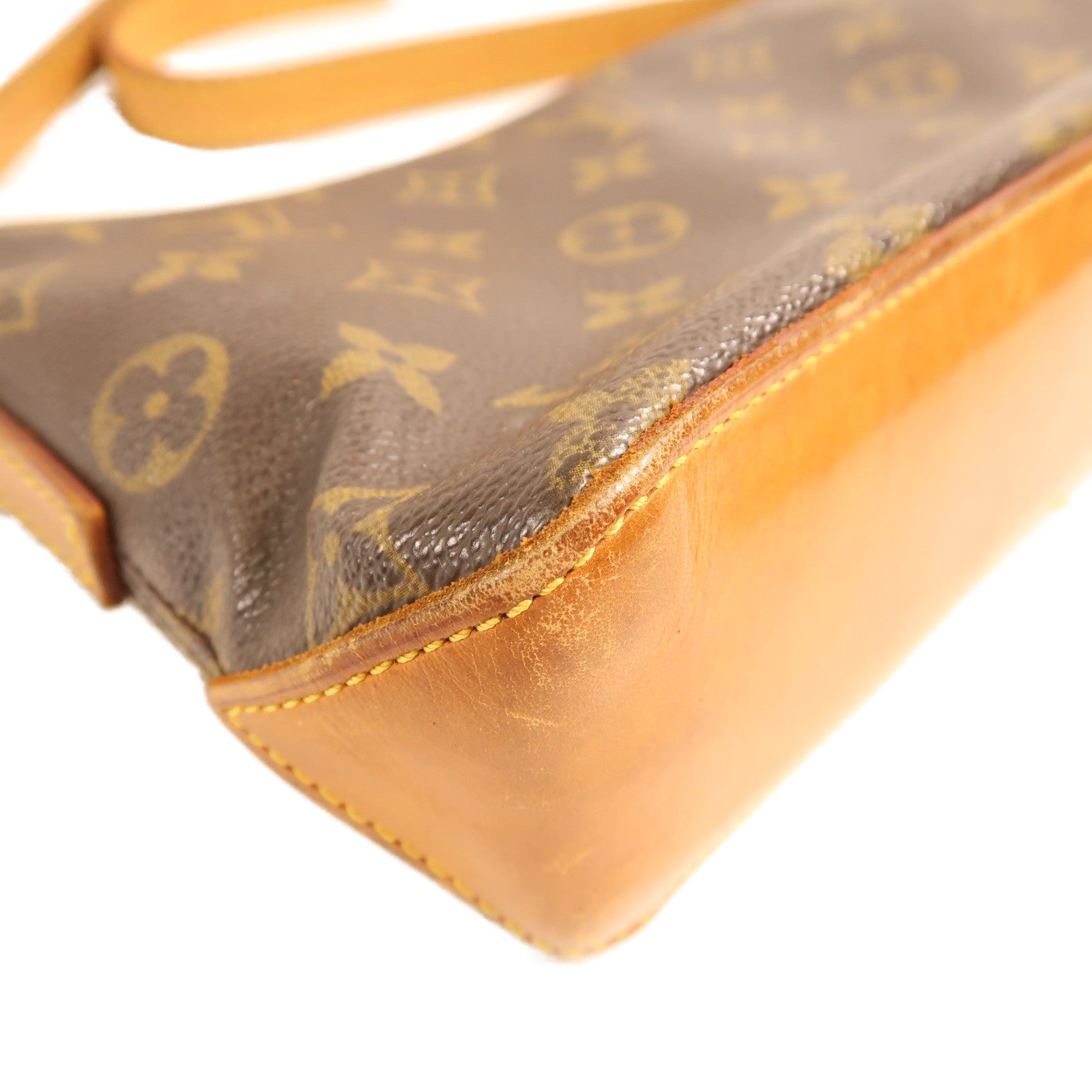 LOUIS VUITTON Monogram Trotteur金扣肩背袋棕色