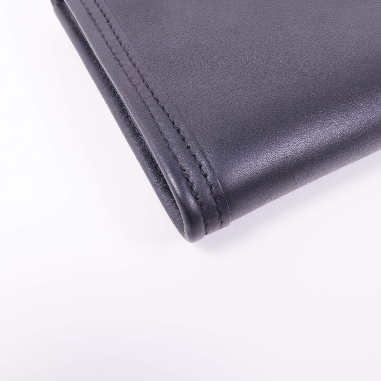 HERMES Jige PM Clutch Handbag Swift Leather 89 Noir
