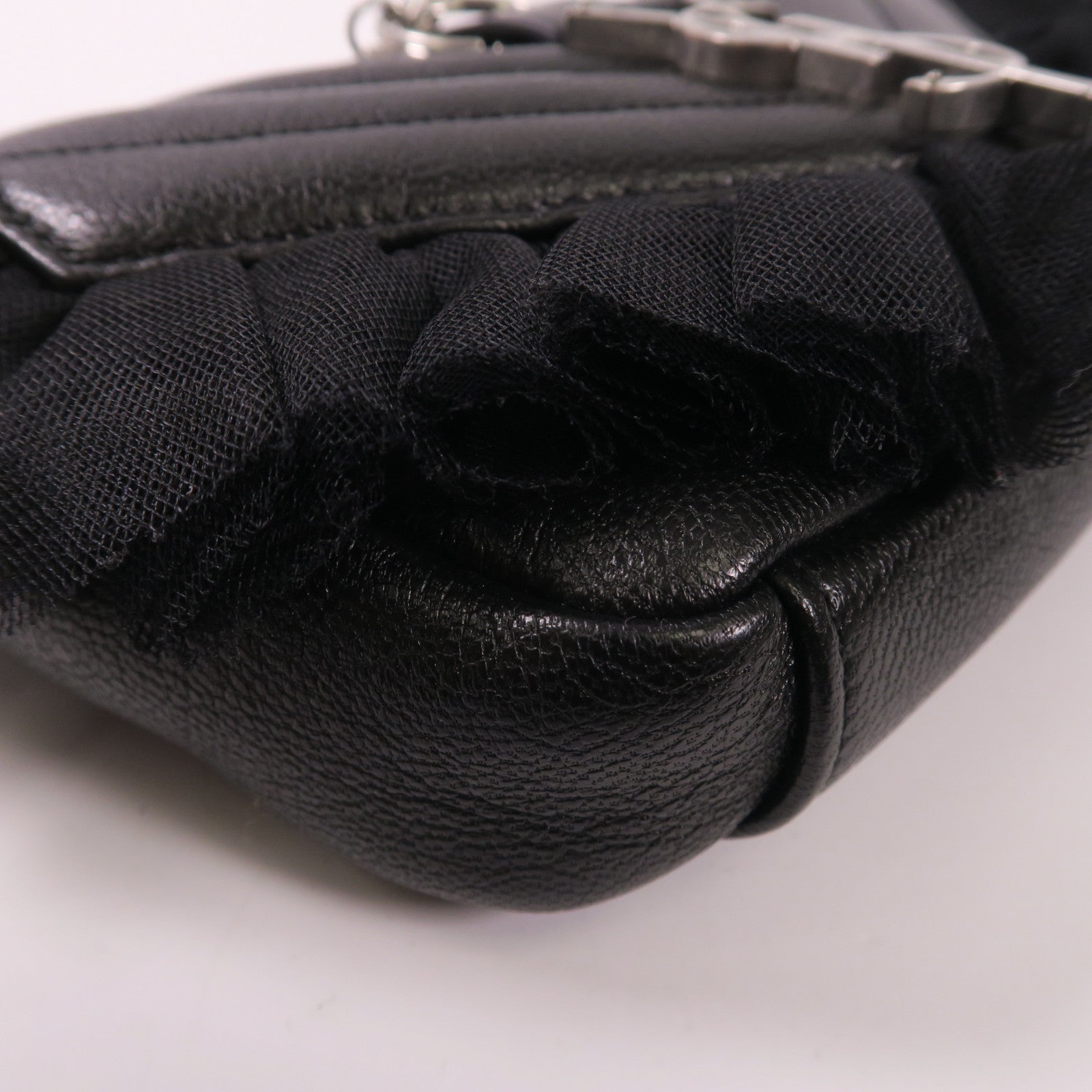 SAINT LAURENT 牛皮皮革Chain Shoulder Bag銀扣肩背袋