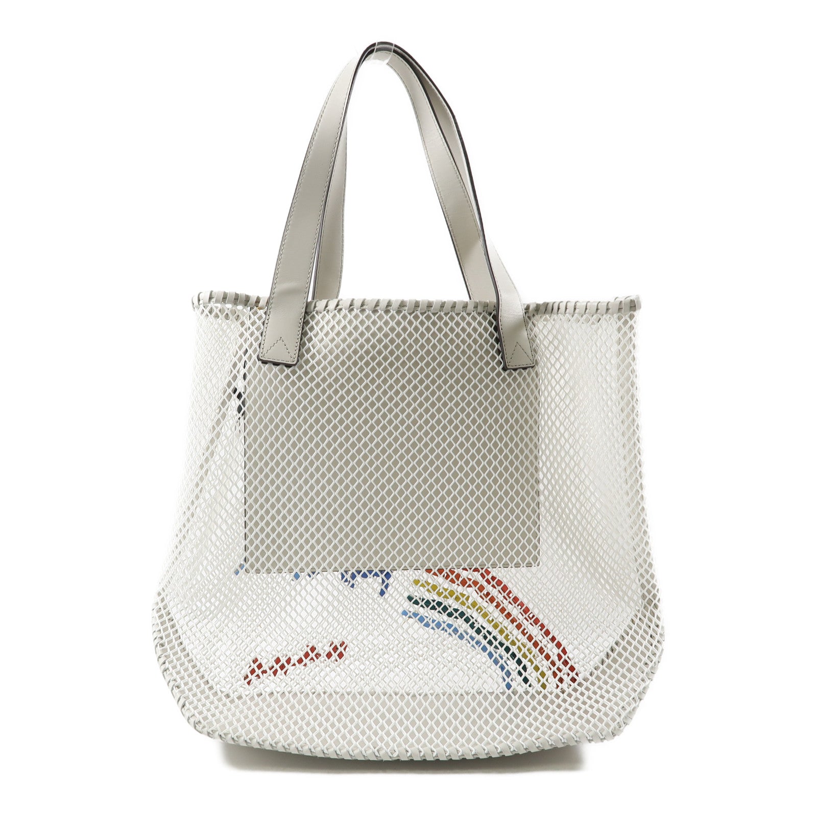 ANYA HINDMARCH 聚酯纖維/牛皮皮革Handbag手挽袋白色