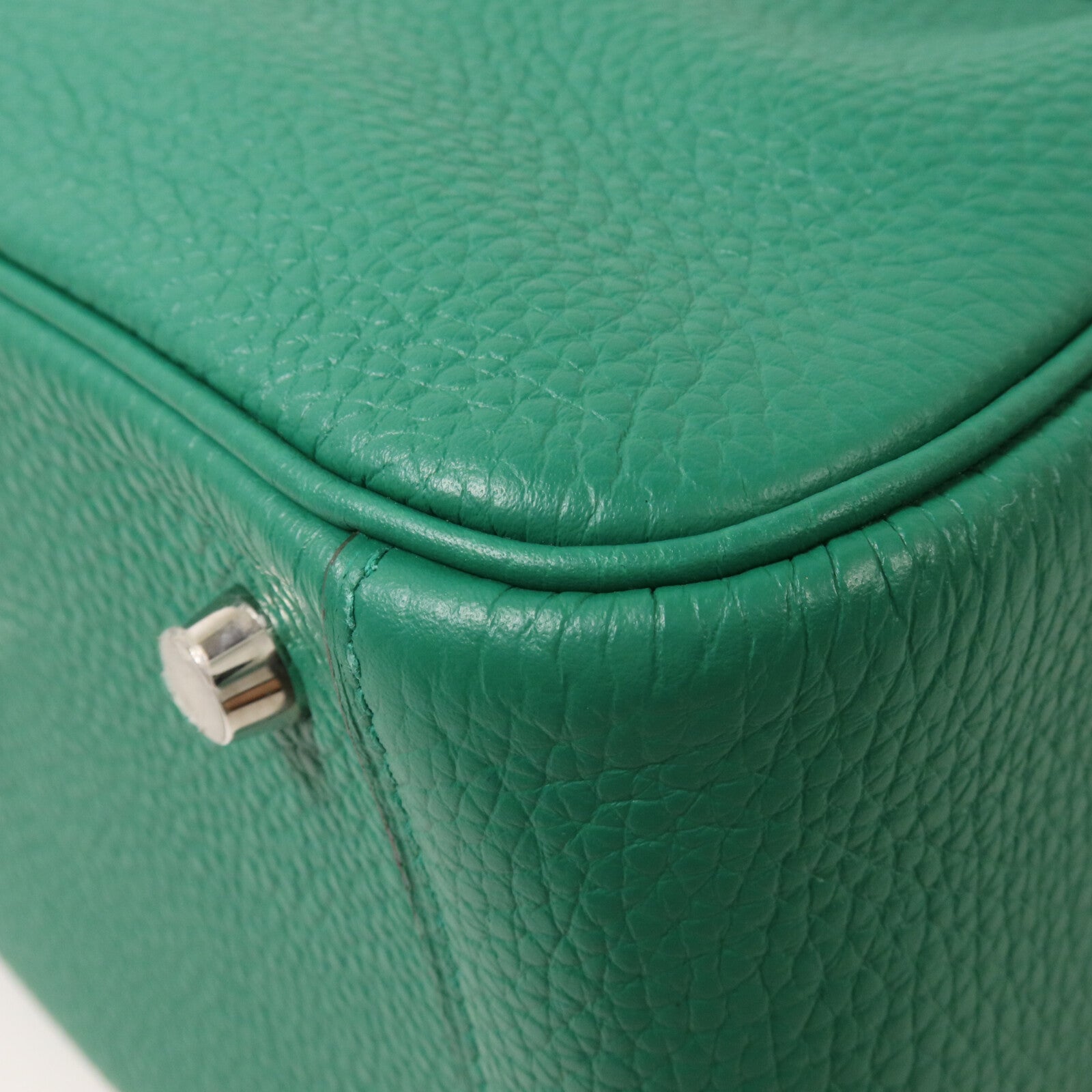 HERMES Clemence皮革Lindy 26手挽肩背兩用袋Vert Jade
