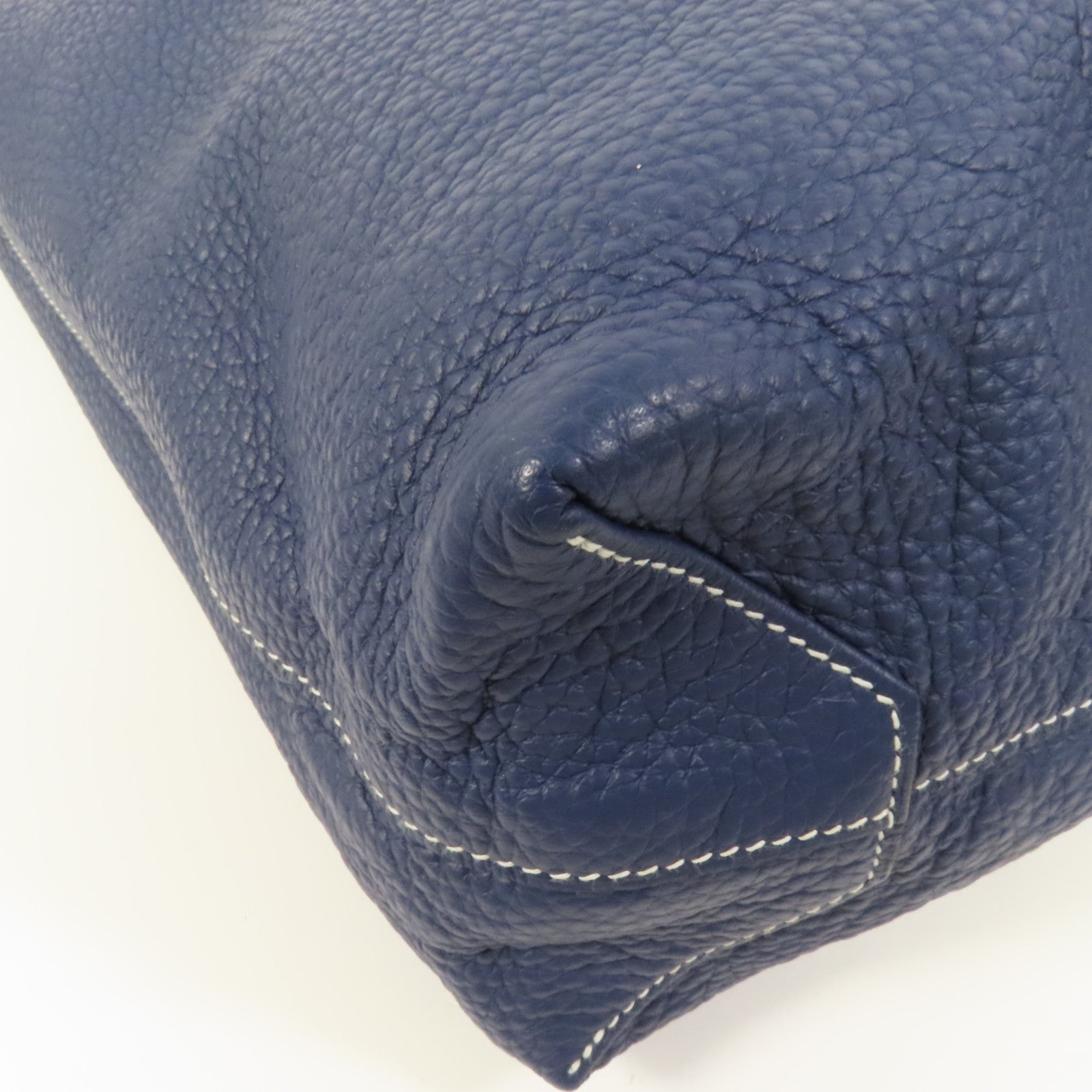 HERMES Clemence皮革Double Sens肩背袋Bleu Nuit