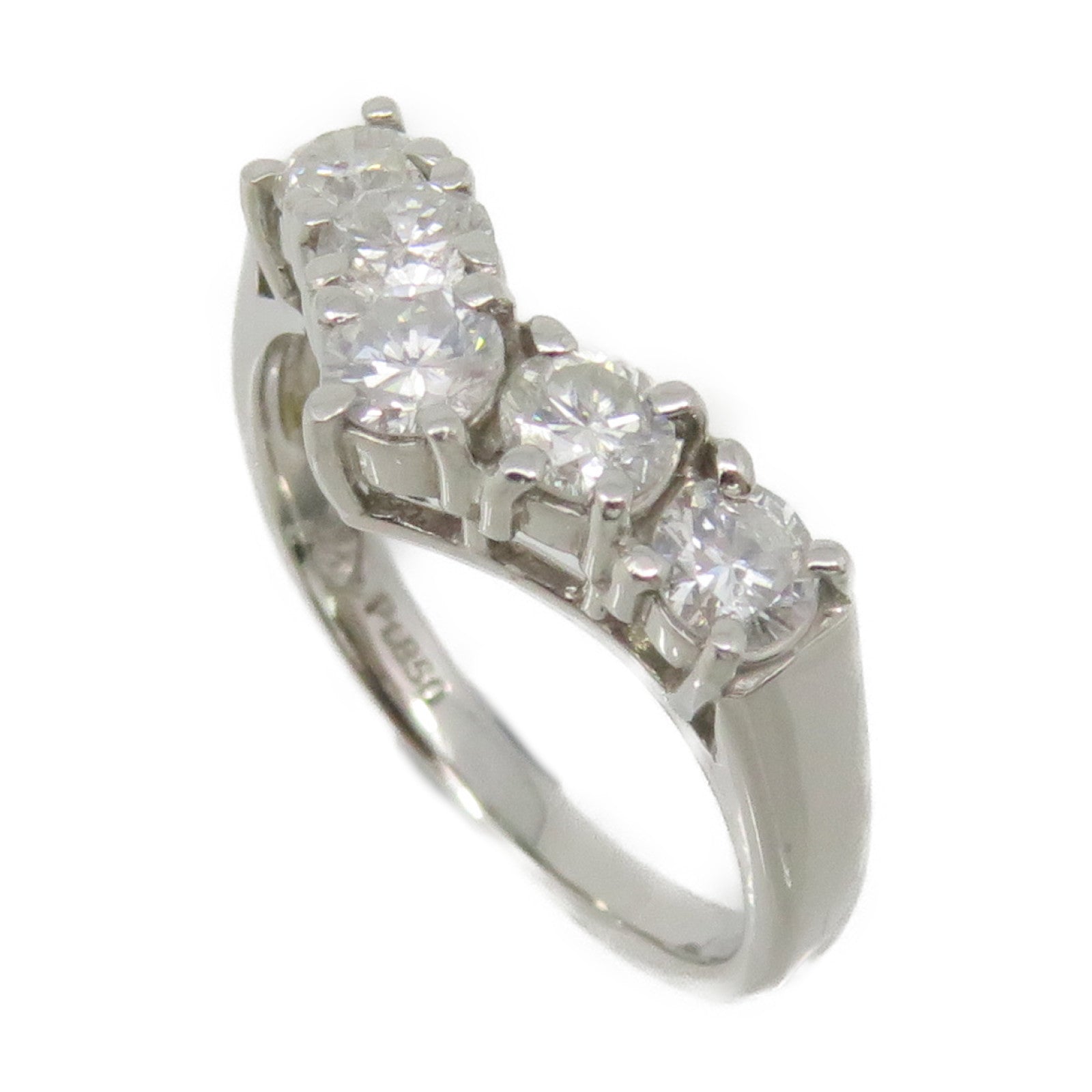 JEWELRY PT850 Platinum/0.60ct Diamond Ring US#6.5