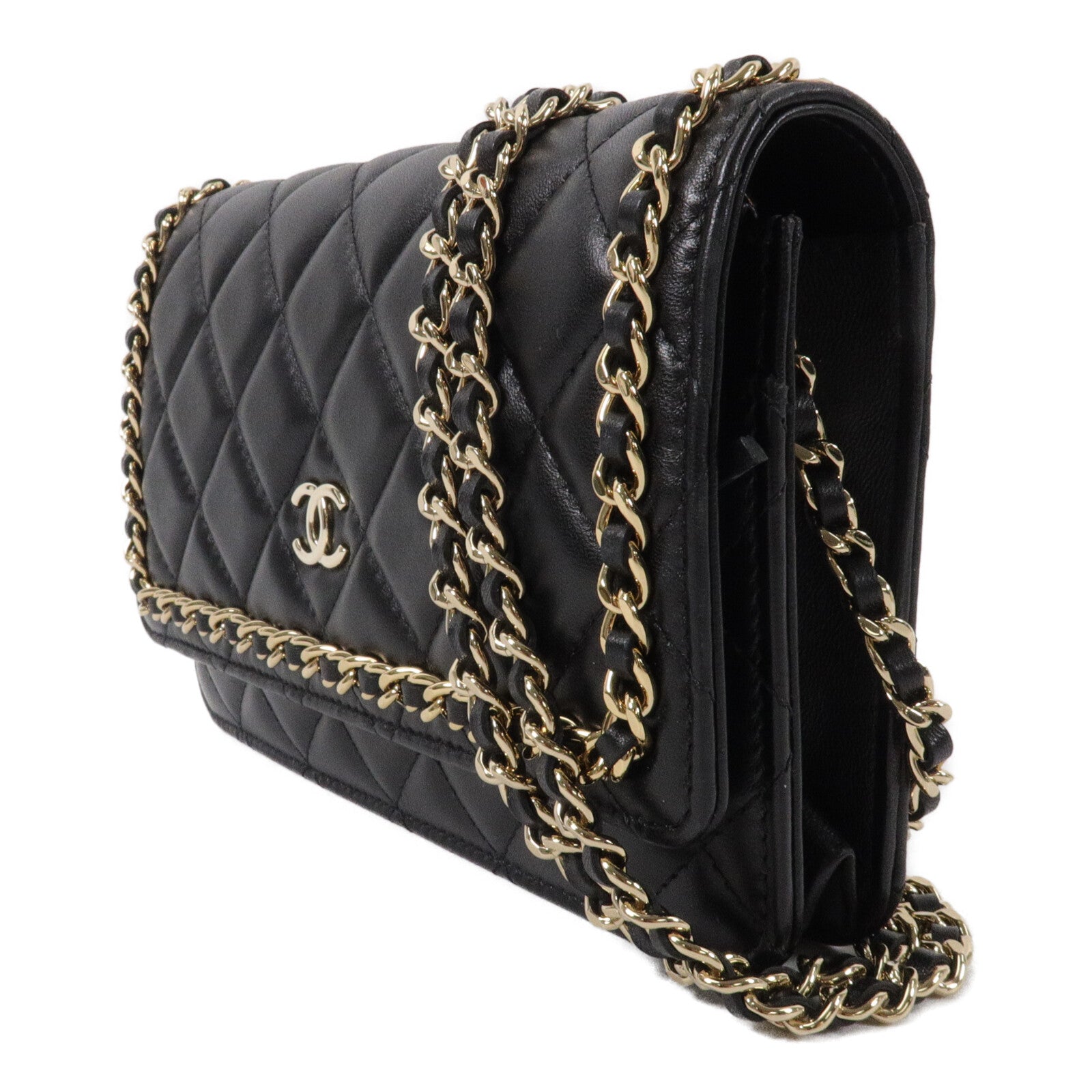 CHANEL 羊皮皮革WOC Wallet On Chain鏈帶肩背袋