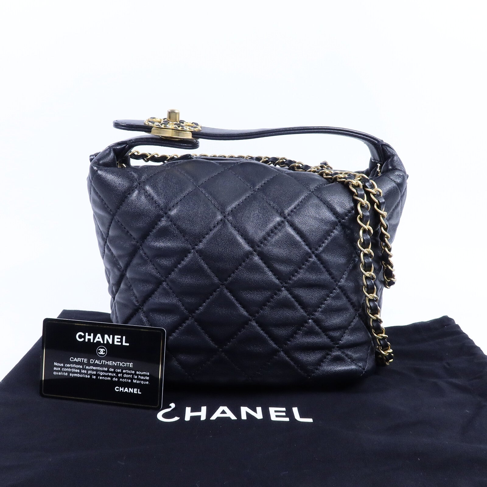 CHANEL 羊皮皮革Hobo Bag手挽肩背兩用袋