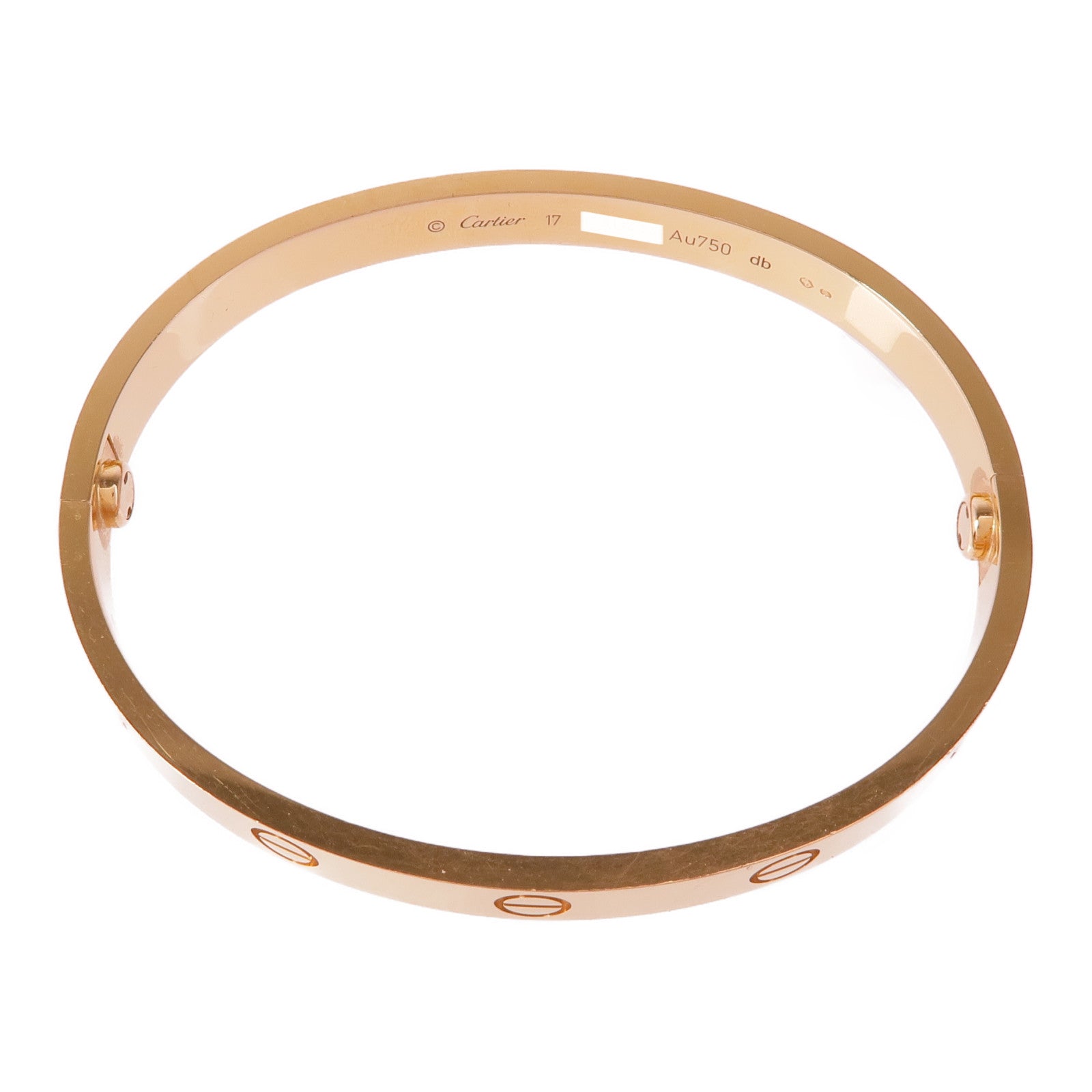 CARTIER 18K玫瑰金Love Bracelet手鐲Cartier#17