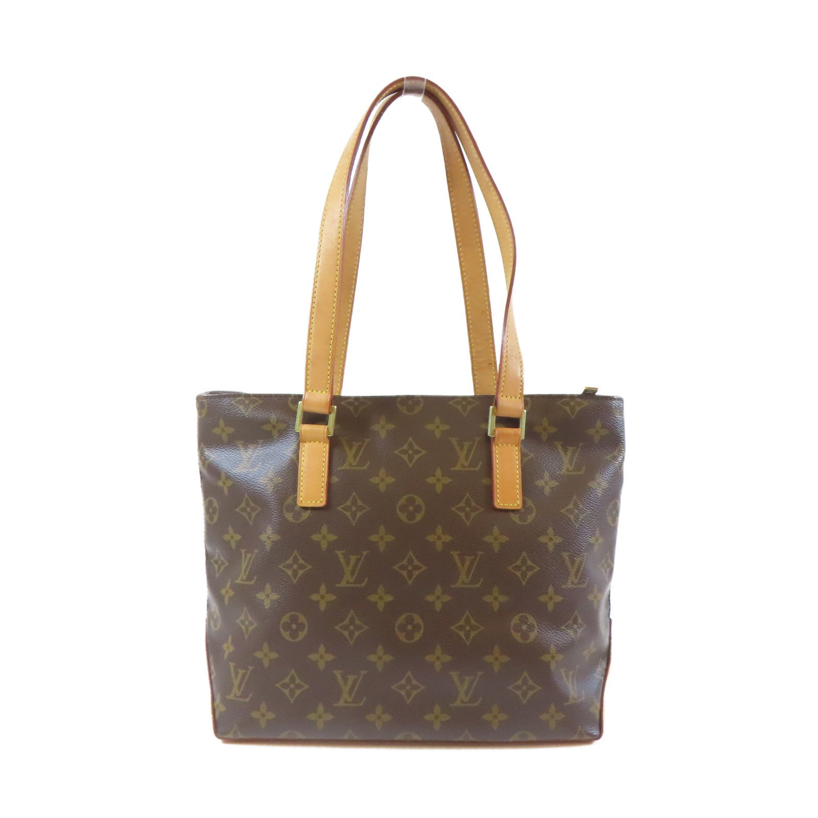 LOUIS VUITTON Monogram Cabas Piano金扣手挽袋啡色