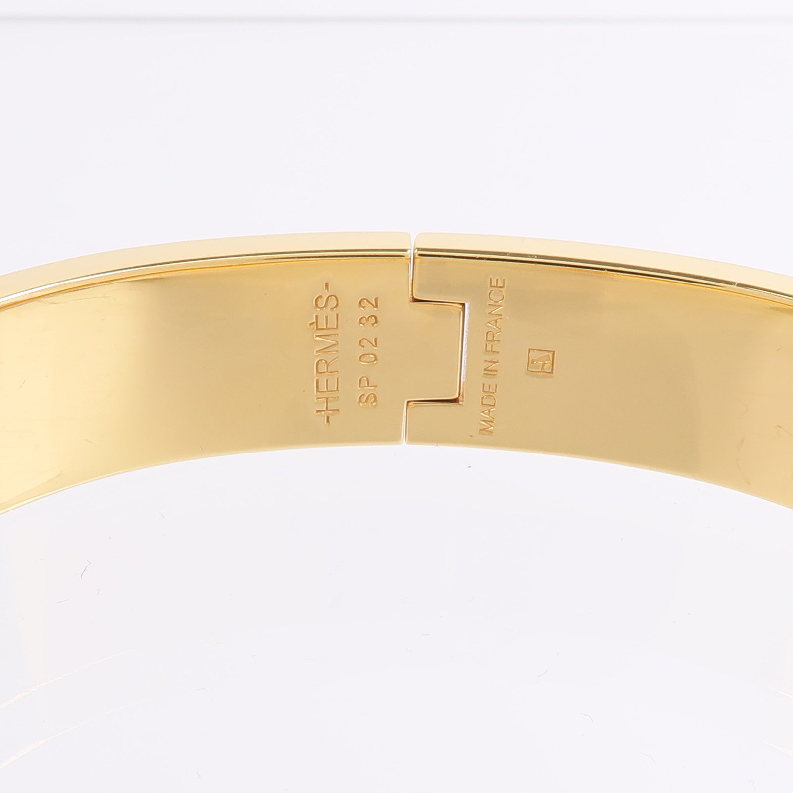 HERMES 金屬Clic-H手鐲Marron Glace