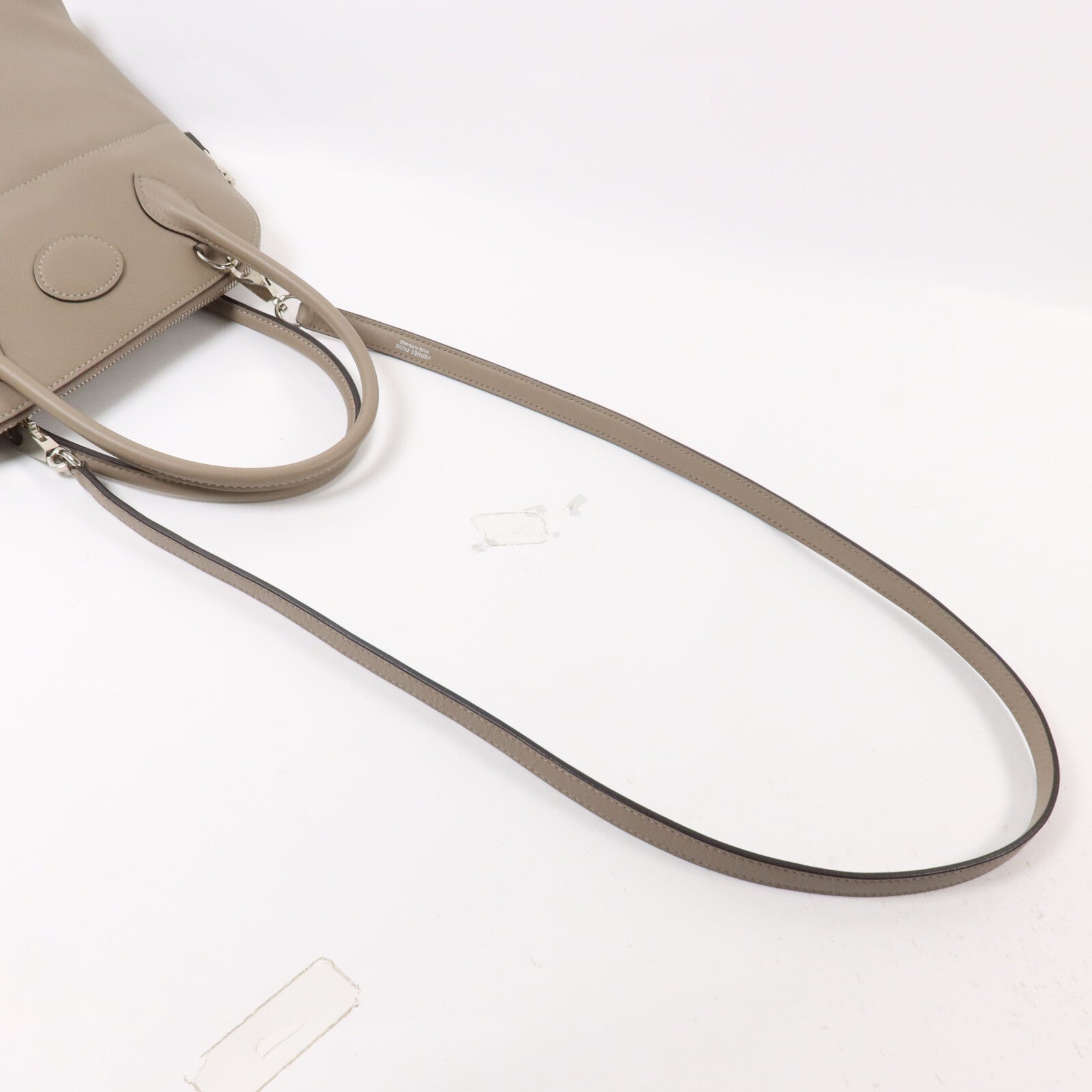 HERMES Swift皮革Bolide 27手挽肩背兩用袋Gris Tourterelle