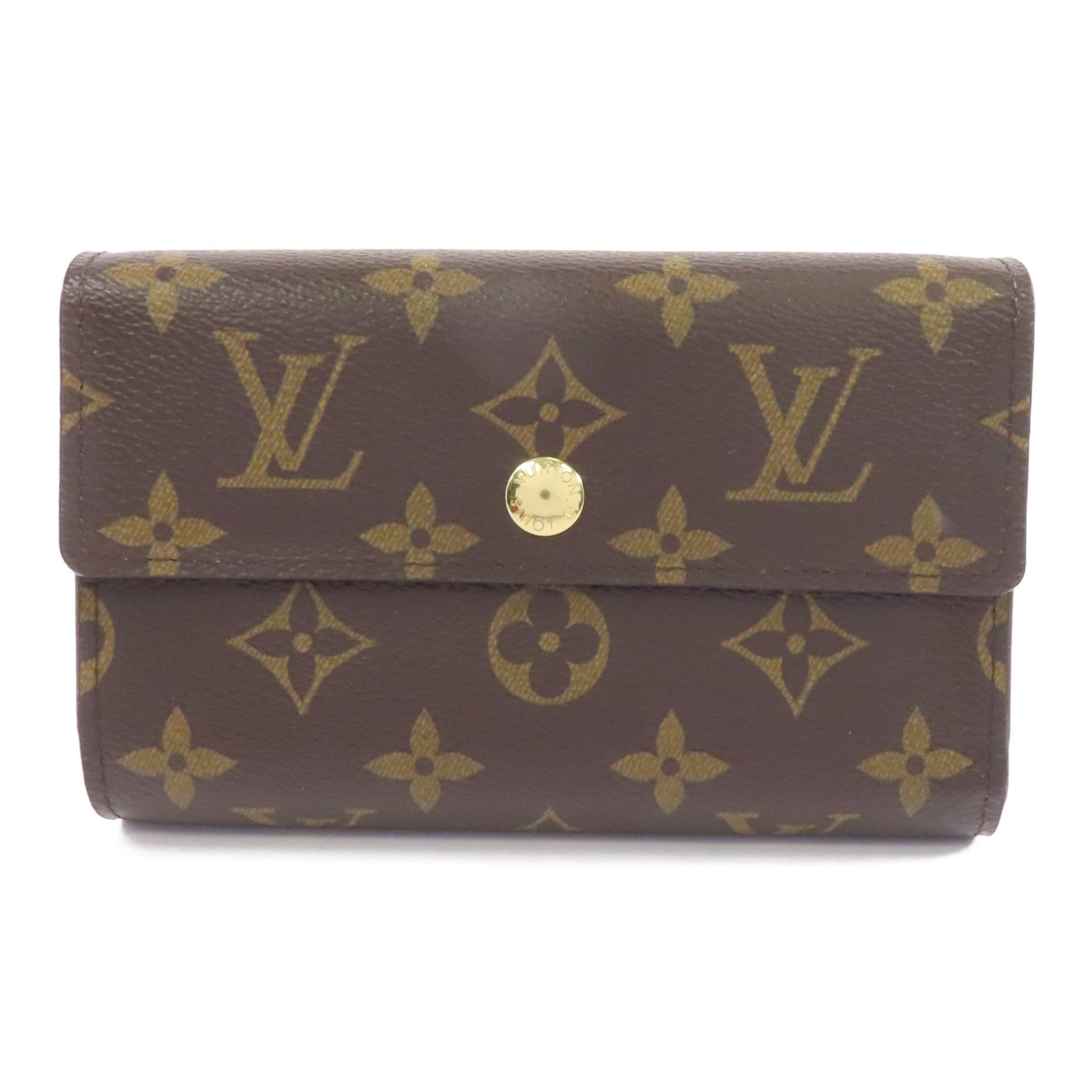 LOUIS VUITTON Monogram Alexandra Wallet金扣錢包棕色