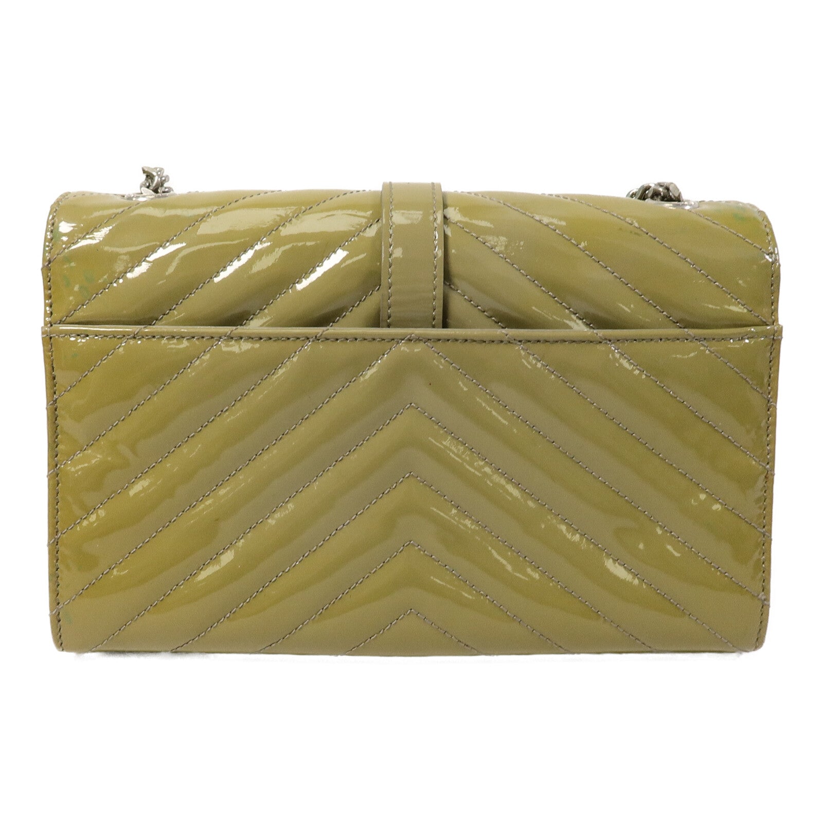 YVES SAINT LAURENT 漆皮皮革Shoulder Bag鏈帶肩背袋