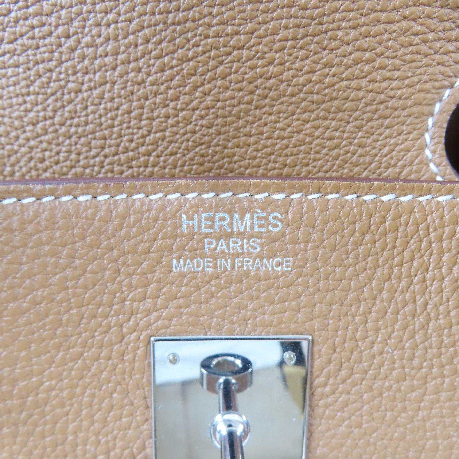 HERMES Togo皮革Birkin 40銀扣手挽袋 Gold/金色/啡色