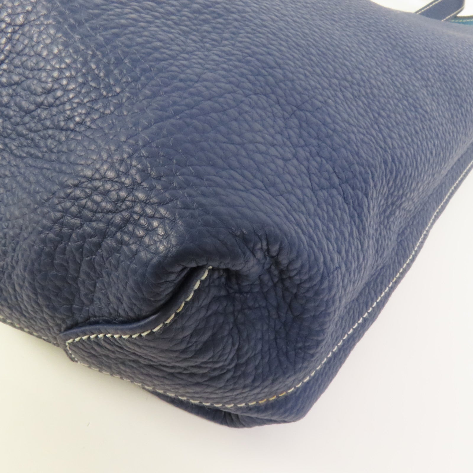 HERMES Clemence皮革Double Sens肩背袋Bleu Nuit