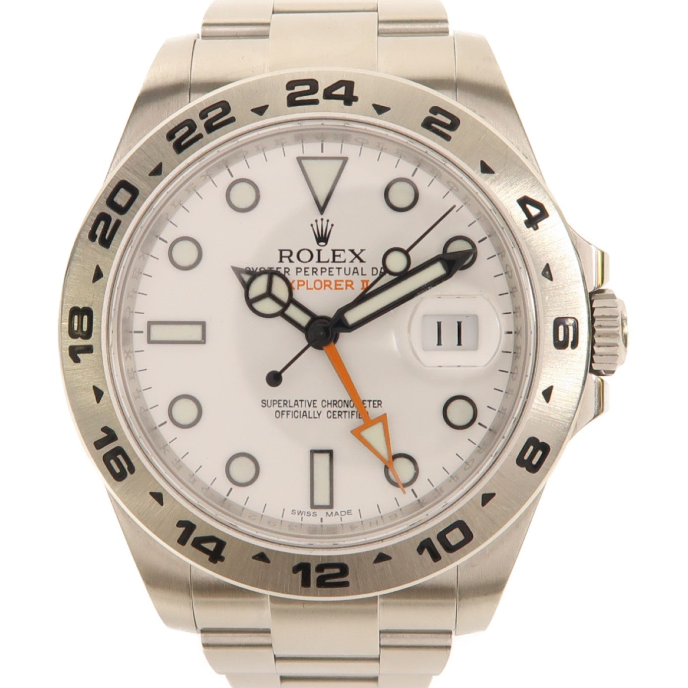 ROLEX ExplorerⅡ 不鏽鋼手錶自動機芯白色