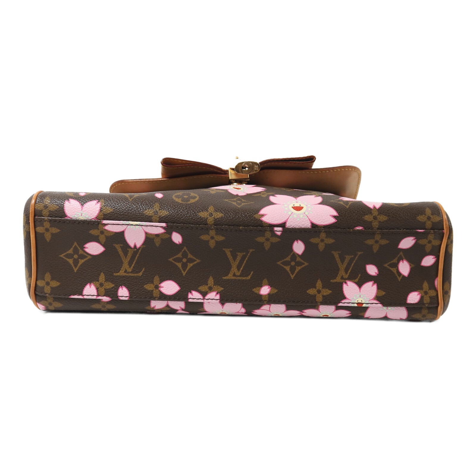 LOUIS VUITTON Monogram LV x TM Cherry Blossom Sac Retro PM金扣手挽袋