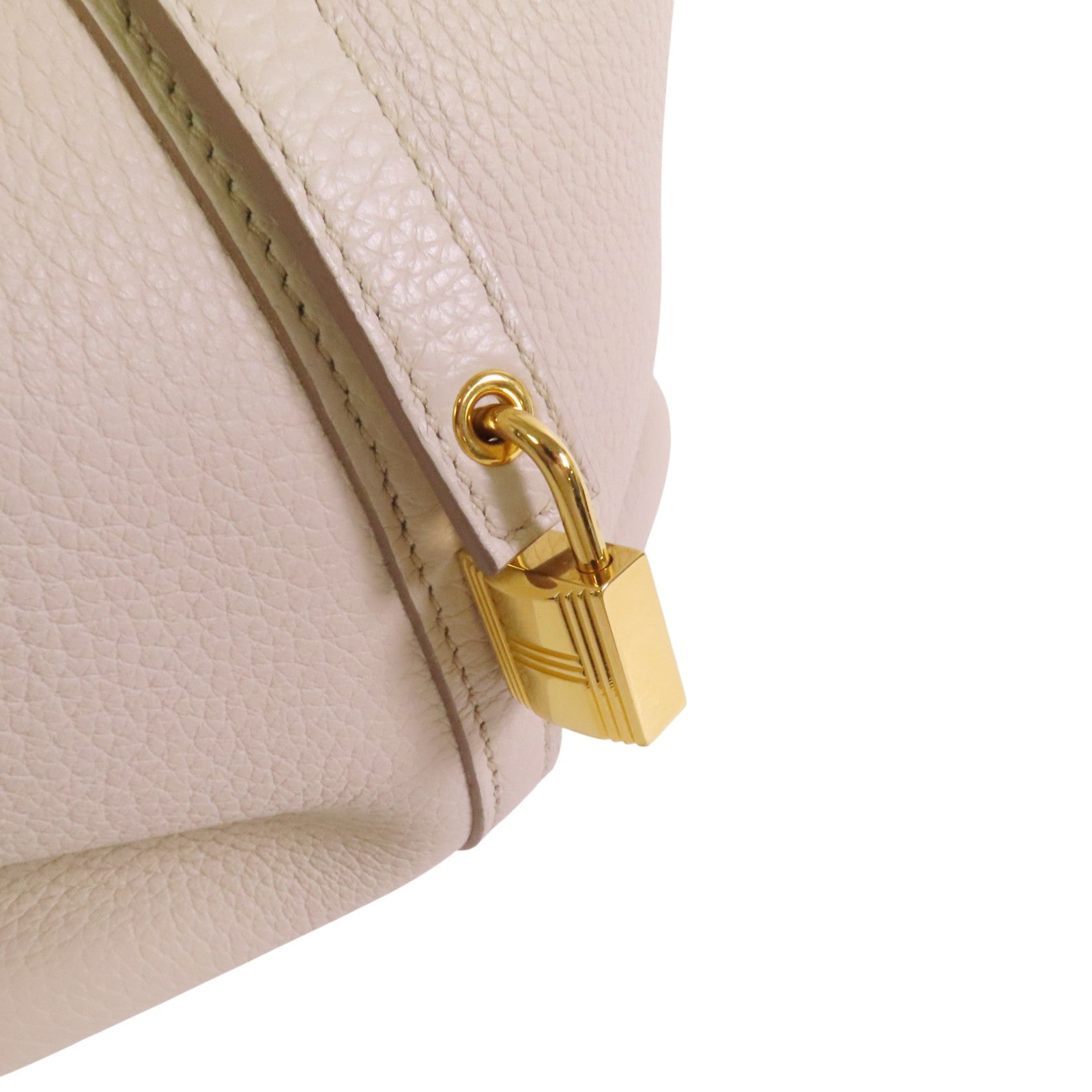 HERMES Clemence皮革Picotin MM金扣手挽袋