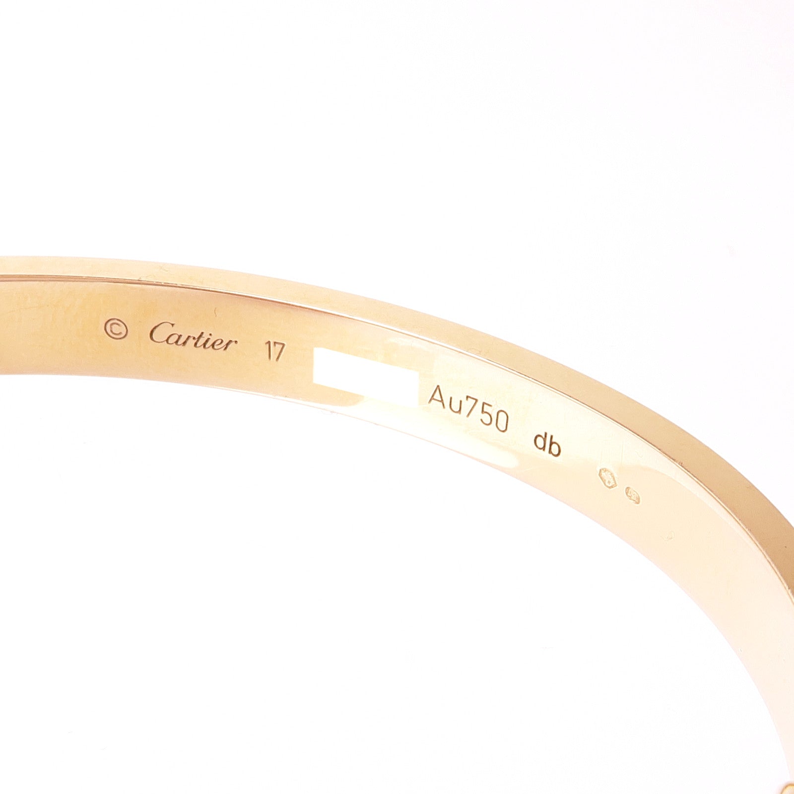CARTIER 18K玫瑰金Love Bracelet手鐲Cartier#17