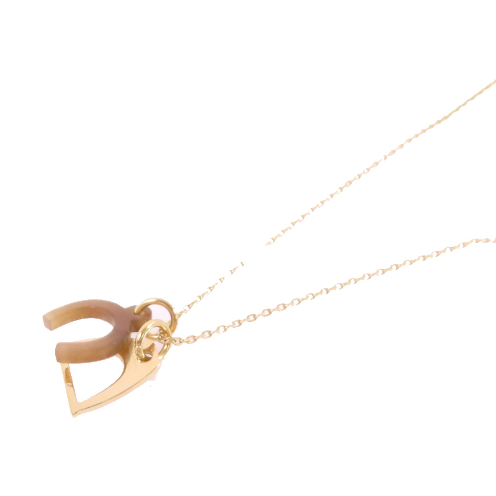 HERMES 金屬/水牛角Horn Necklace項鏈