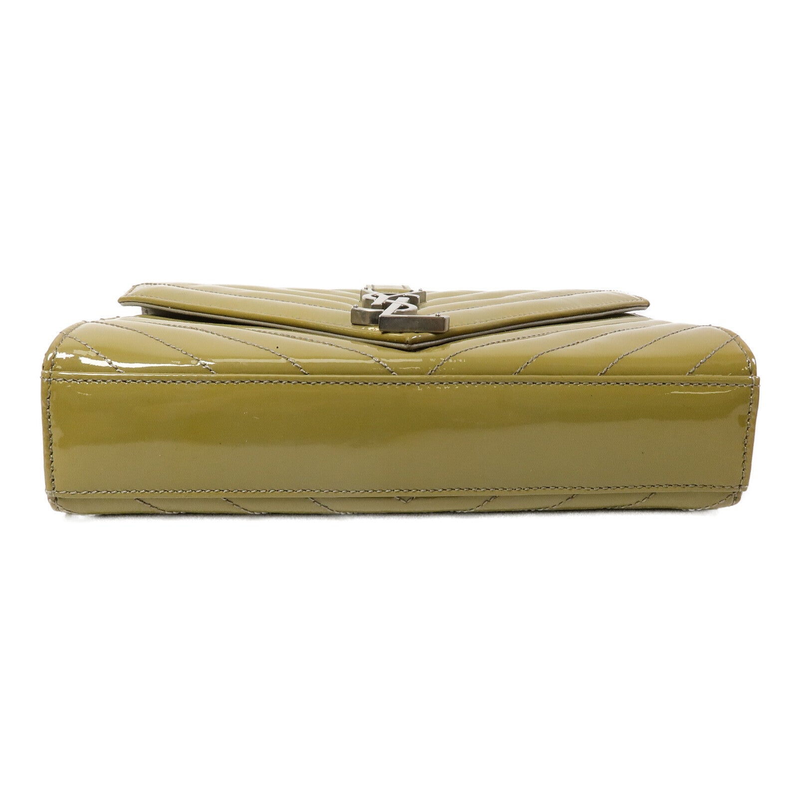 YVES SAINT LAURENT 漆皮皮革Shoulder Bag鏈帶肩背袋