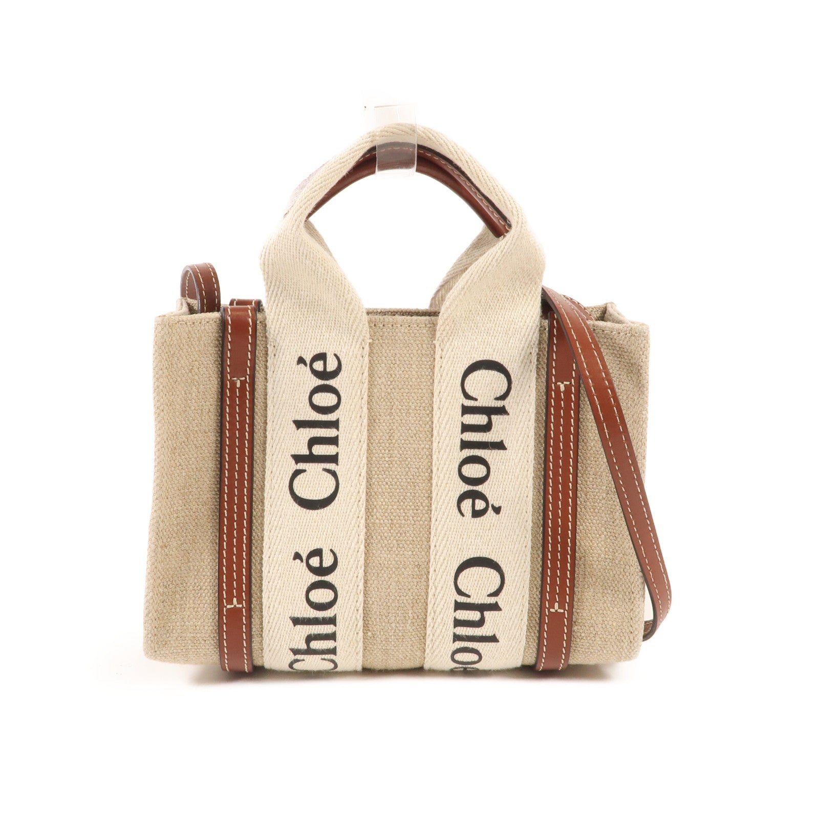 Chloe 帆布Mini Woody Tote手挽肩背兩用袋