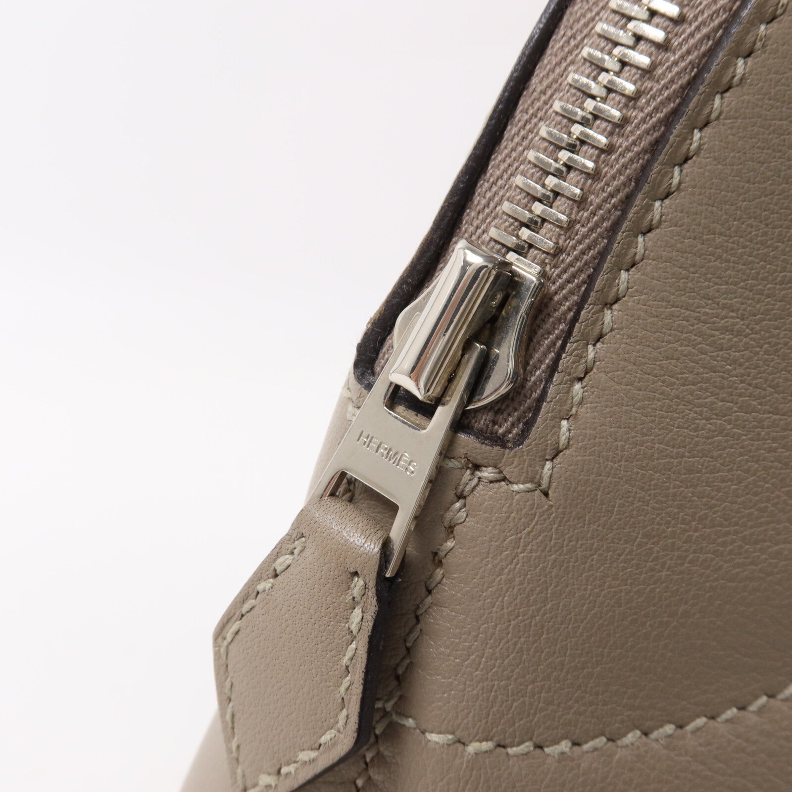 HERMES Swift皮革Bolide 27手挽肩背兩用袋Gris Tourterelle
