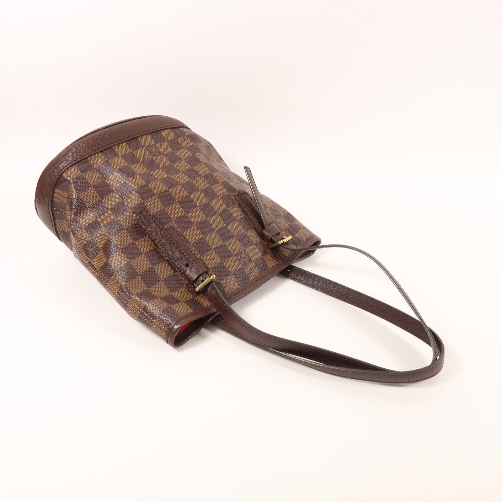 LOUIS VUITTON Damier Marais Bucket金扣肩背袋