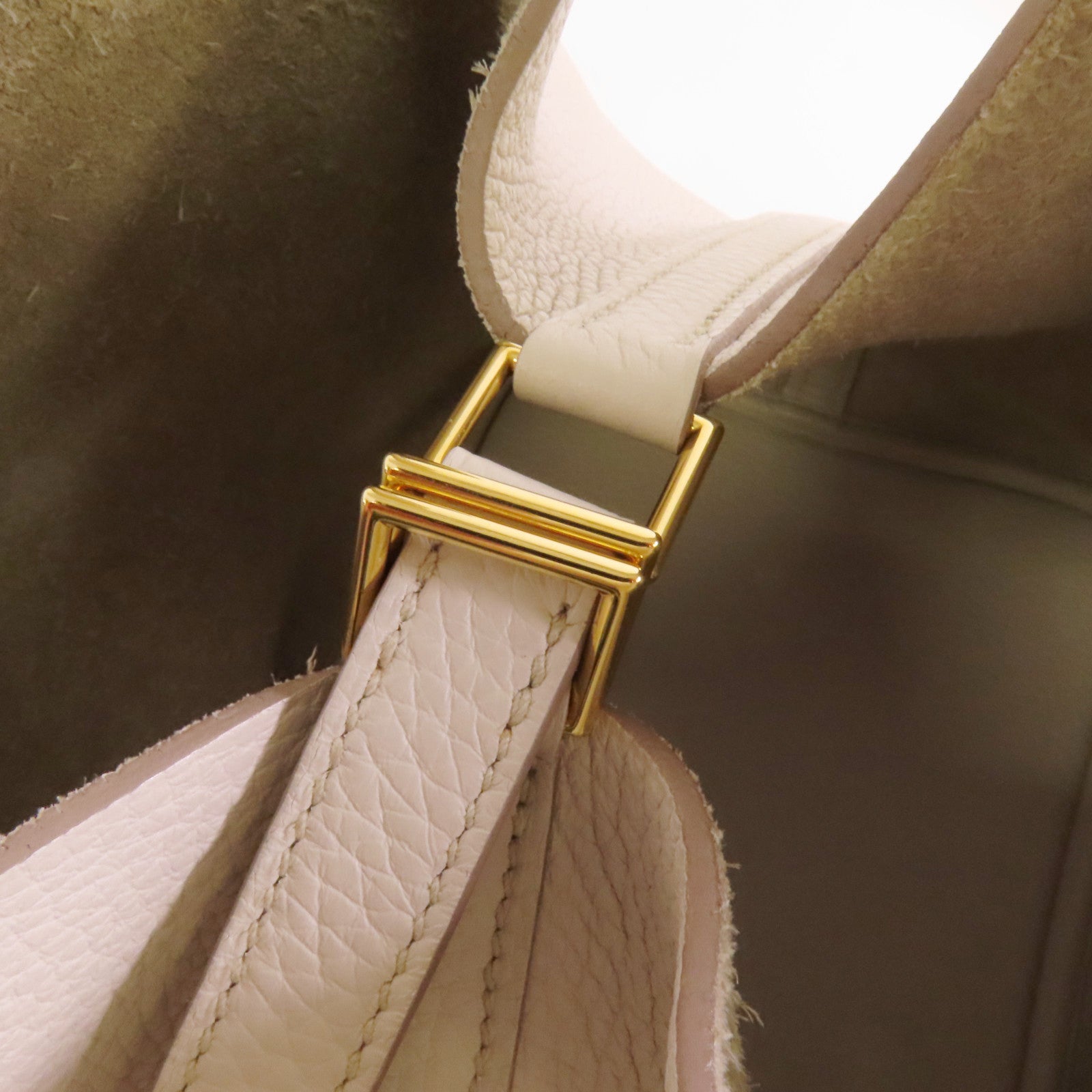 HERMES Clemence皮革Picotin MM金扣手挽袋