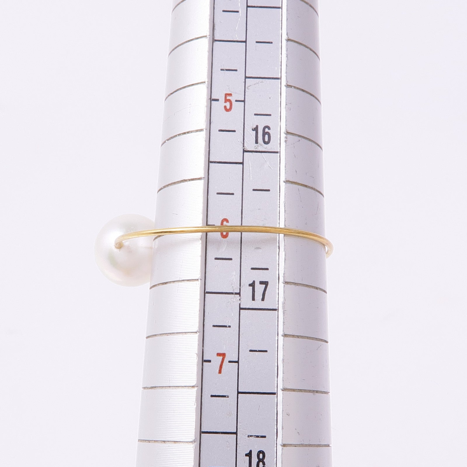 JEWELRY 18K黃金Pearl Ring珍珠戒指US#6
