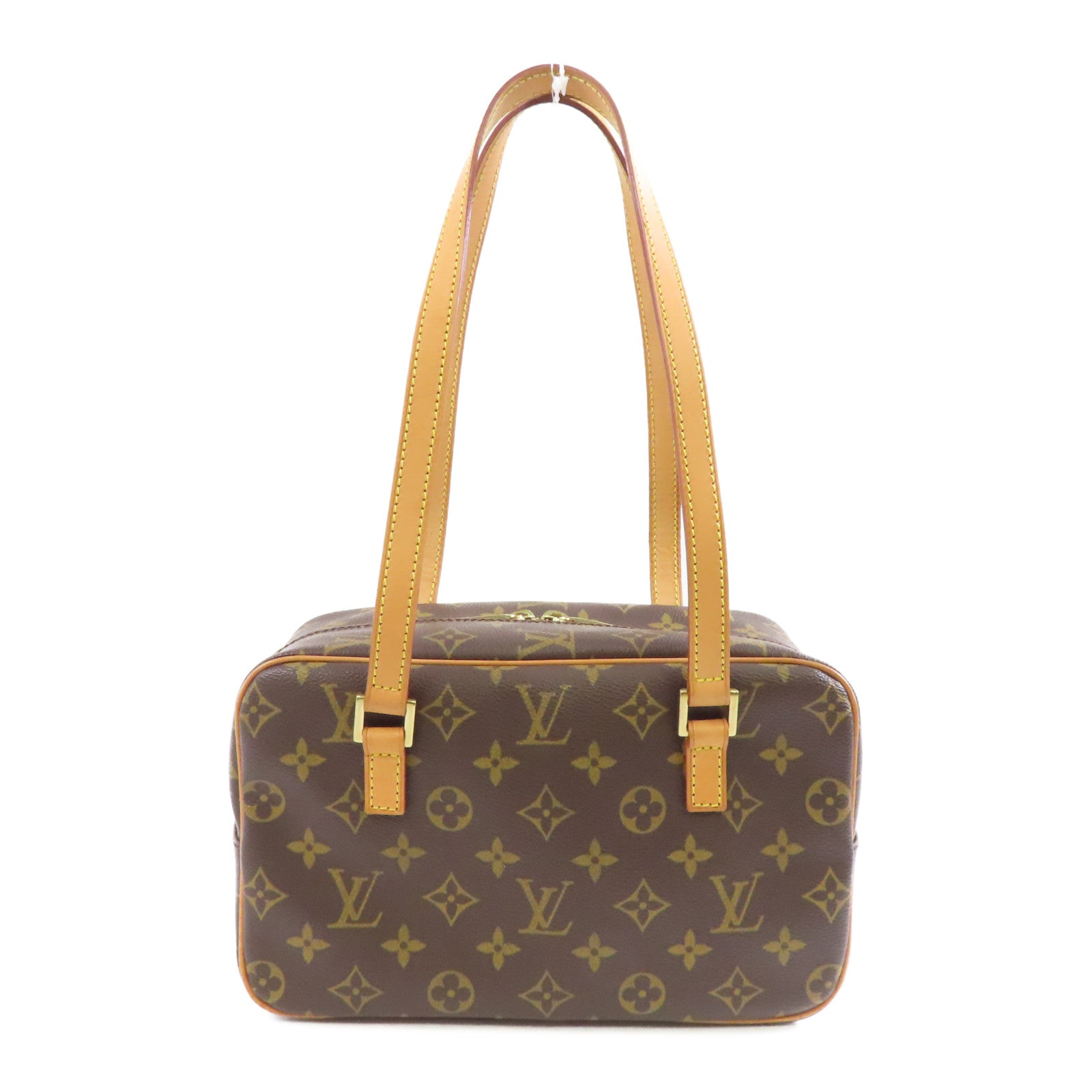 LOUIS VUITTON Monogram Cite MM金扣肩背袋棕色