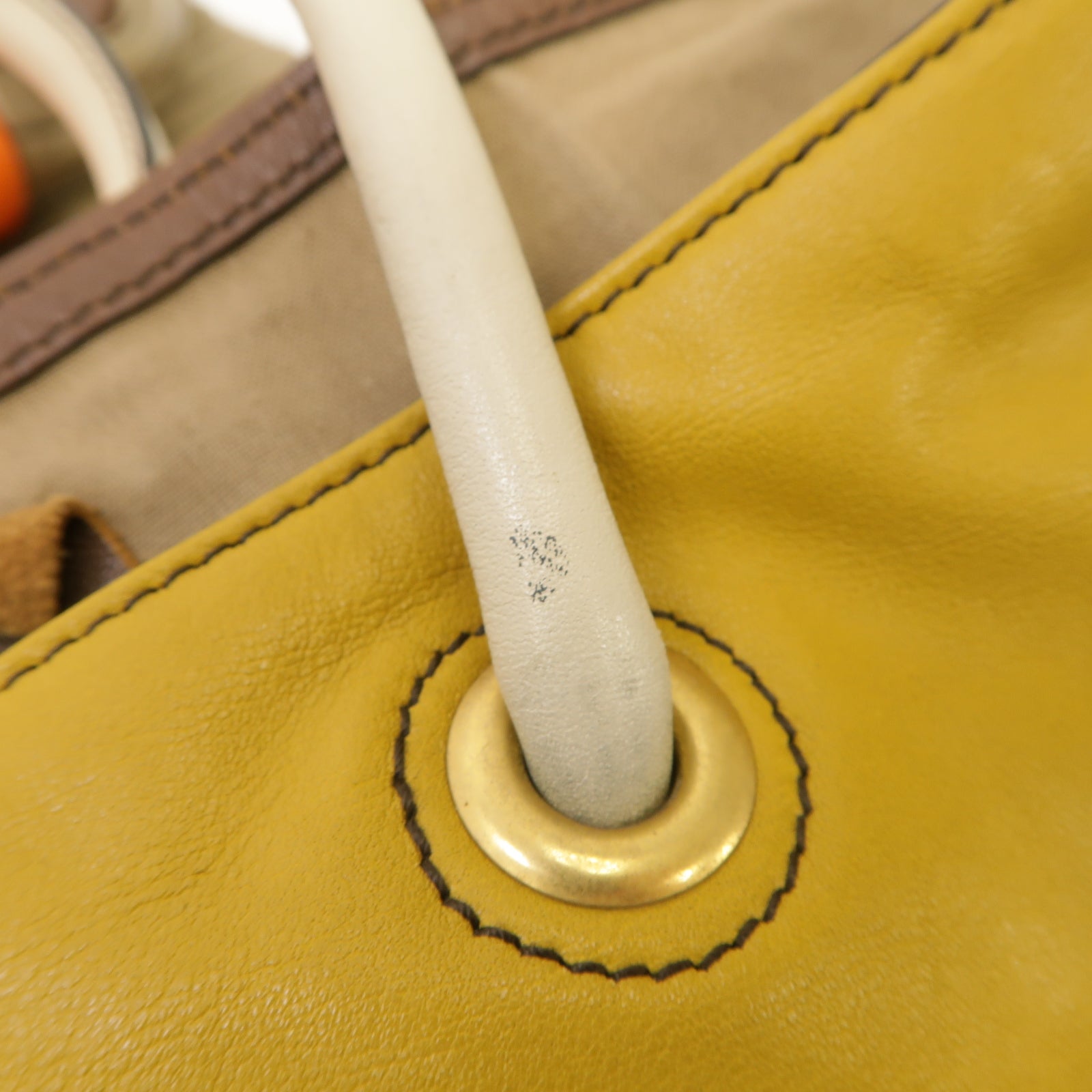 YVES SAINT LAURENT 【激減優惠】牛皮皮革Tote Bag金扣手挽袋啡色/橙色/粉紅色