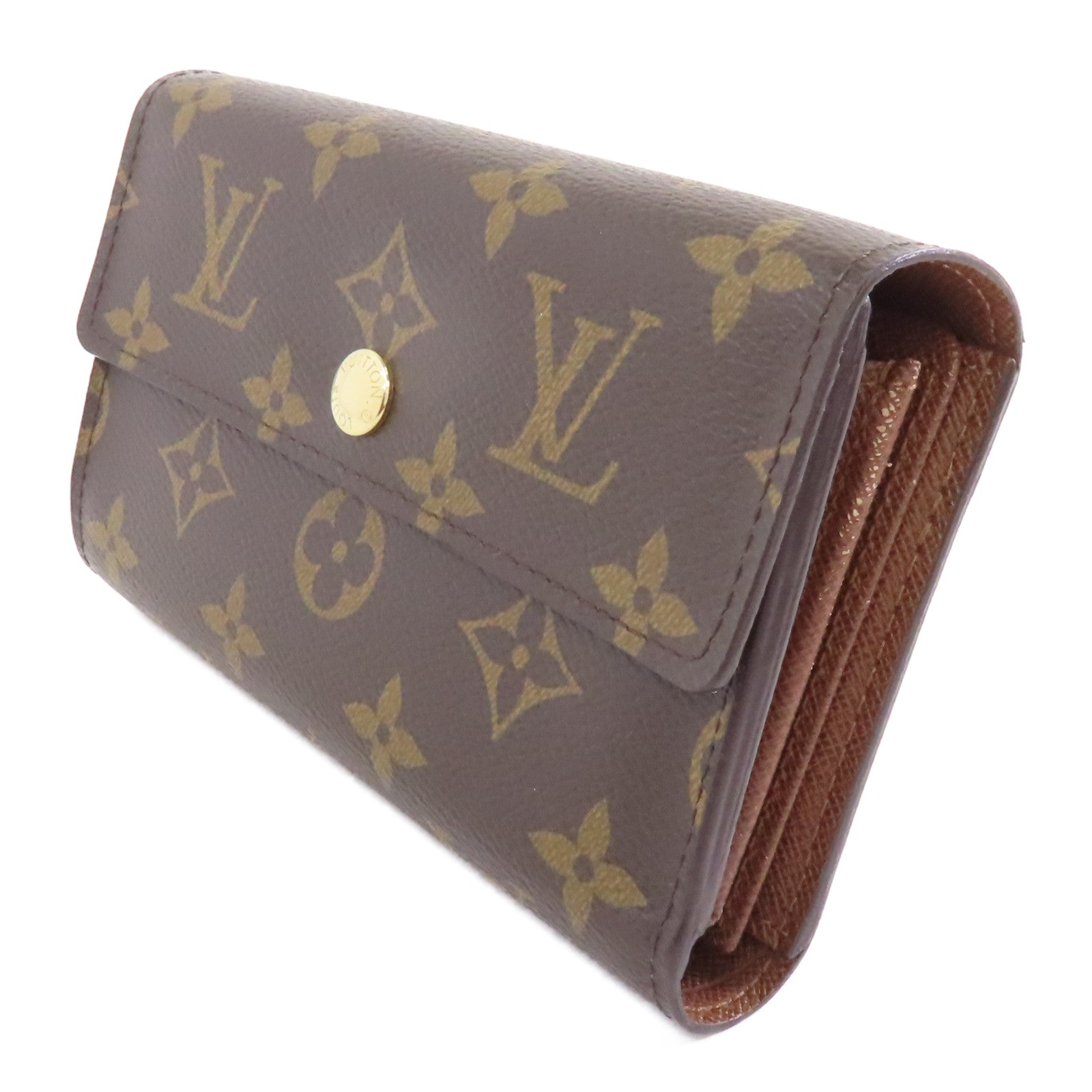 LOUIS VUITTON Monogram Alexandra Wallet金扣錢包棕色