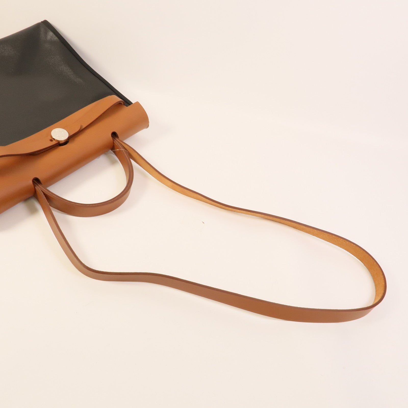 HERMES 塗層帆布Herbag PM手挽肩背兩用袋Black