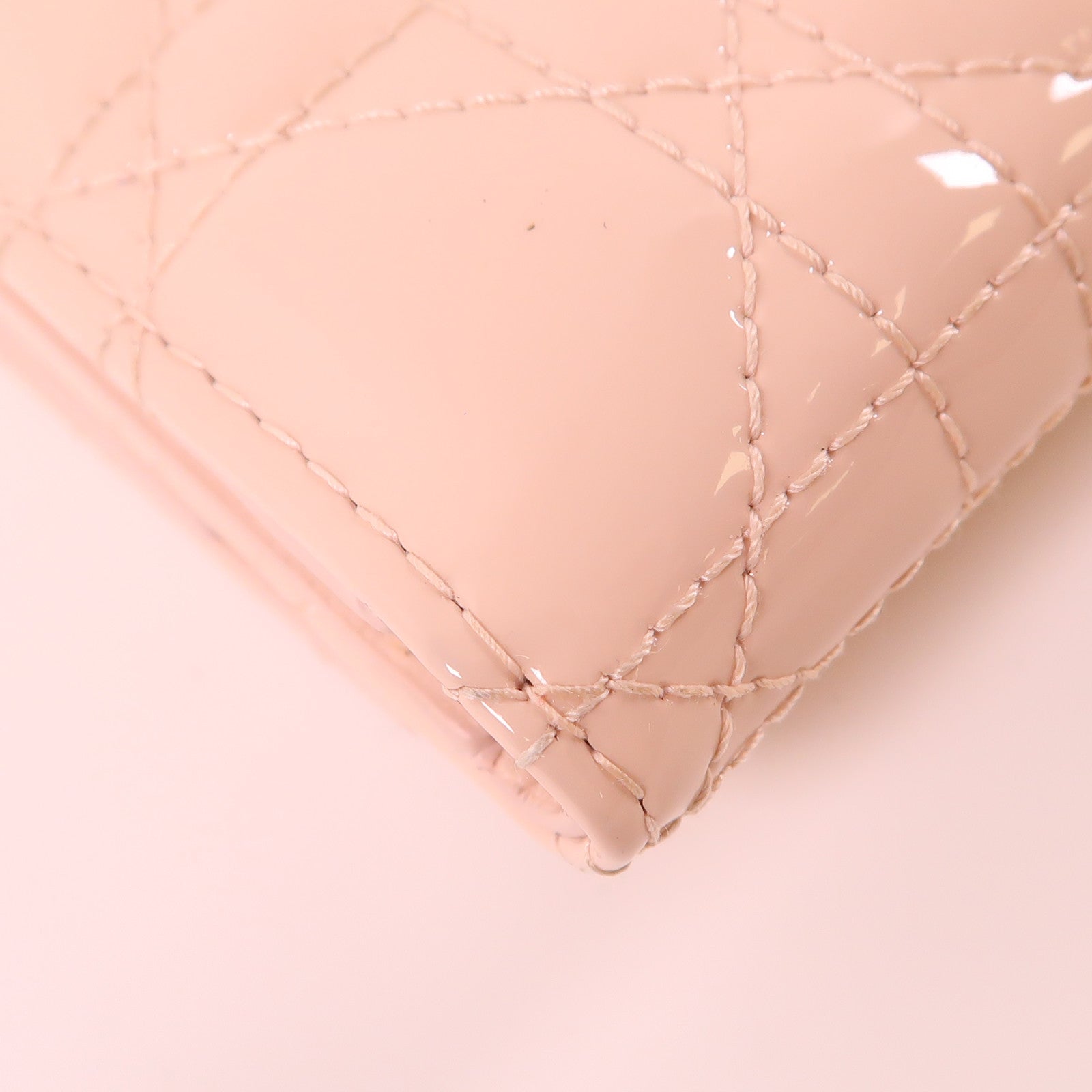 Dior 漆皮皮革Lady Dior Lotus Wallet金扣錢包