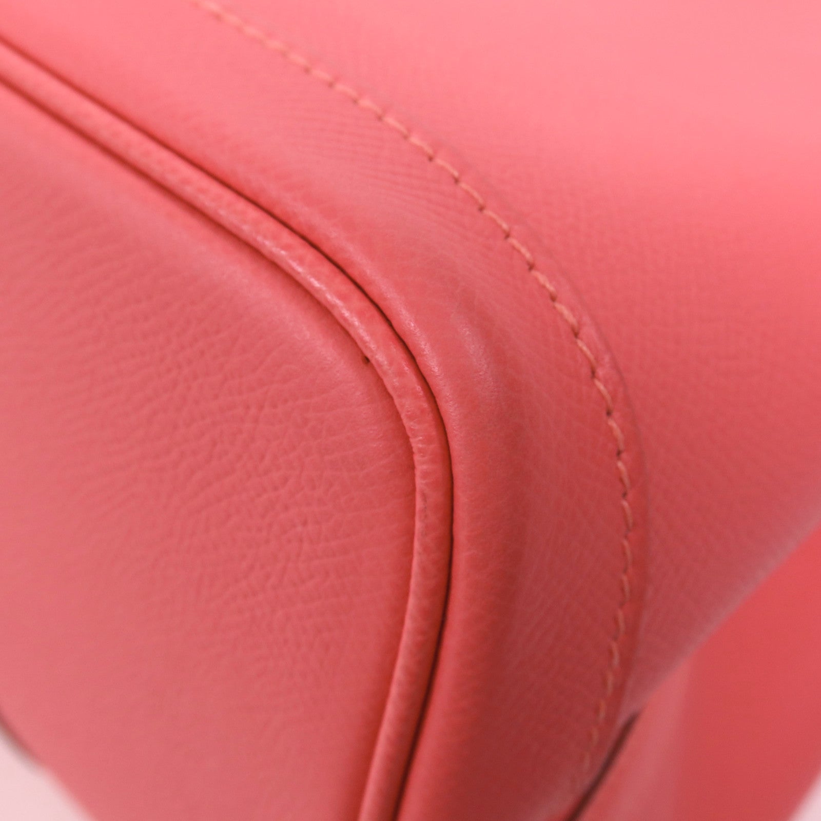 HERMES Epsom皮革Garden Party PM銀扣手挽袋Rose Azalee