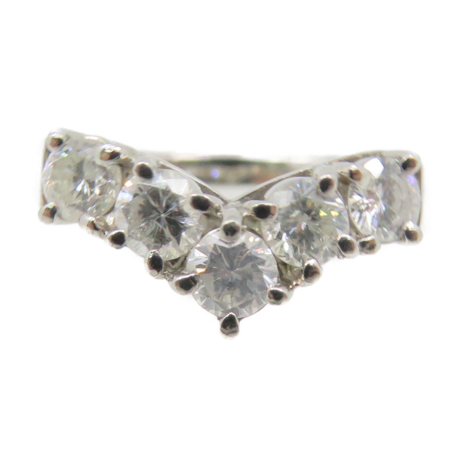 JEWELRY PT850 Platinum/0.60ct Diamond Ring US#6.5