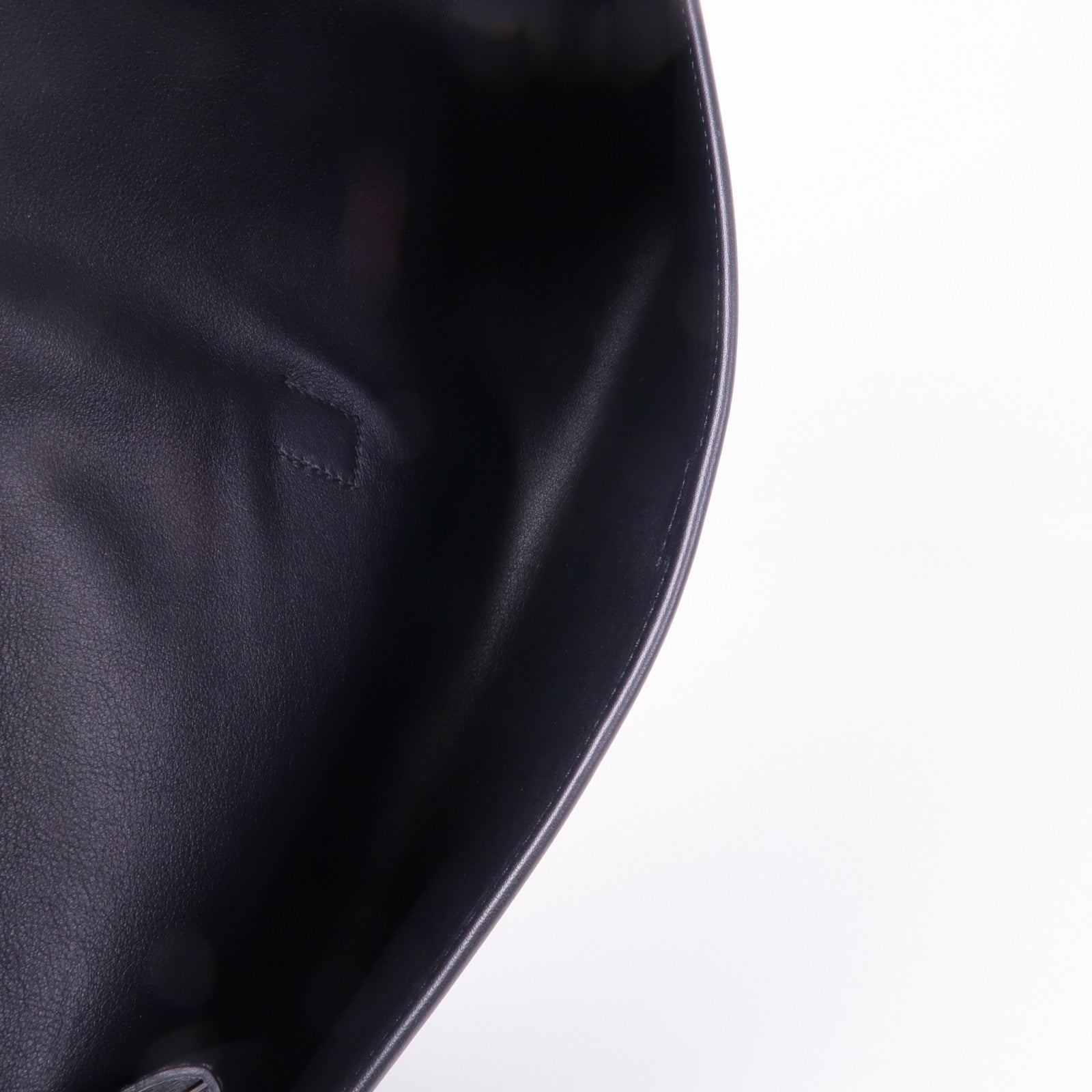 HERMES Jige PM Clutch Handbag Swift Leather 89 Noir