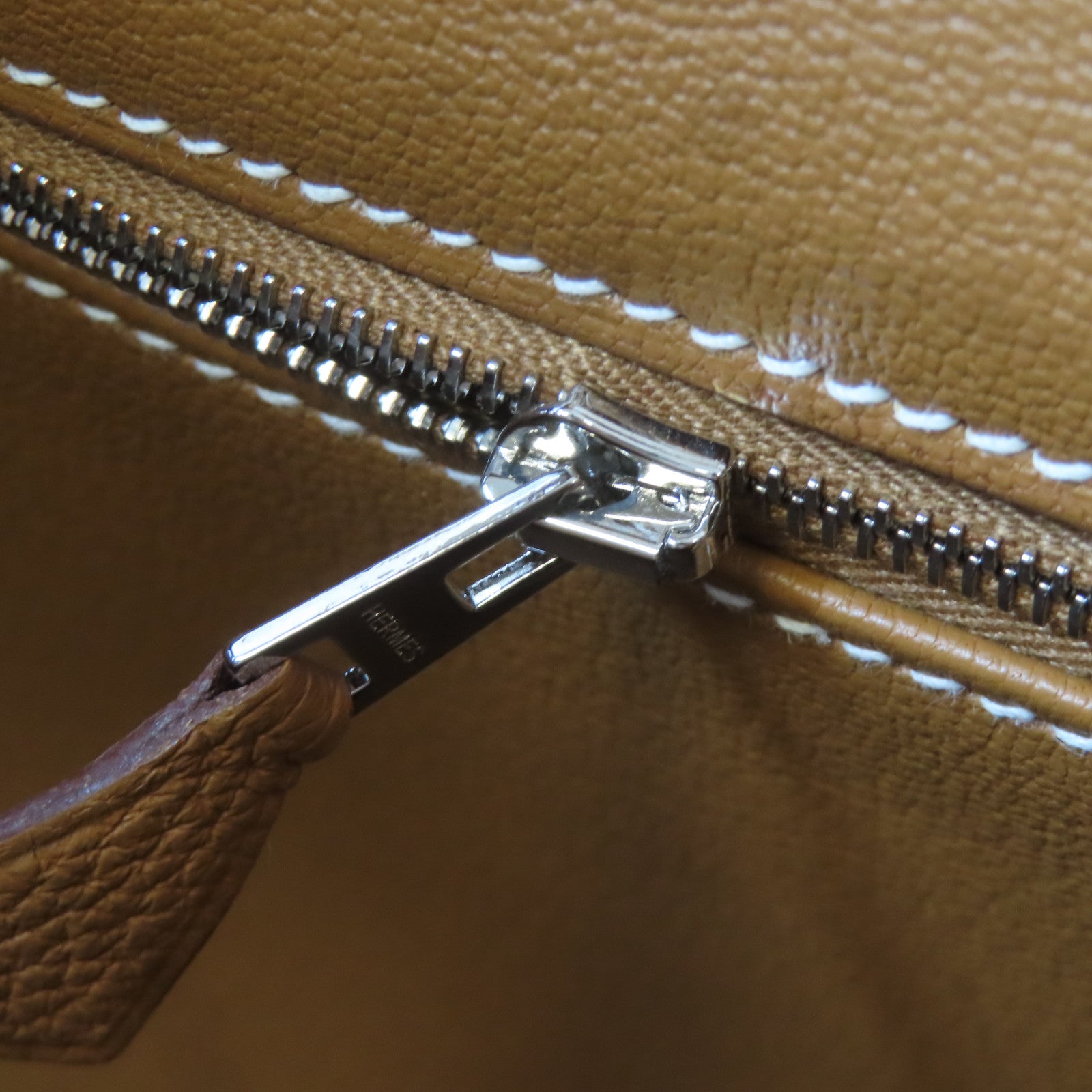 HERMES Togo皮革Birkin 40銀扣手挽袋 Gold/金色/啡色