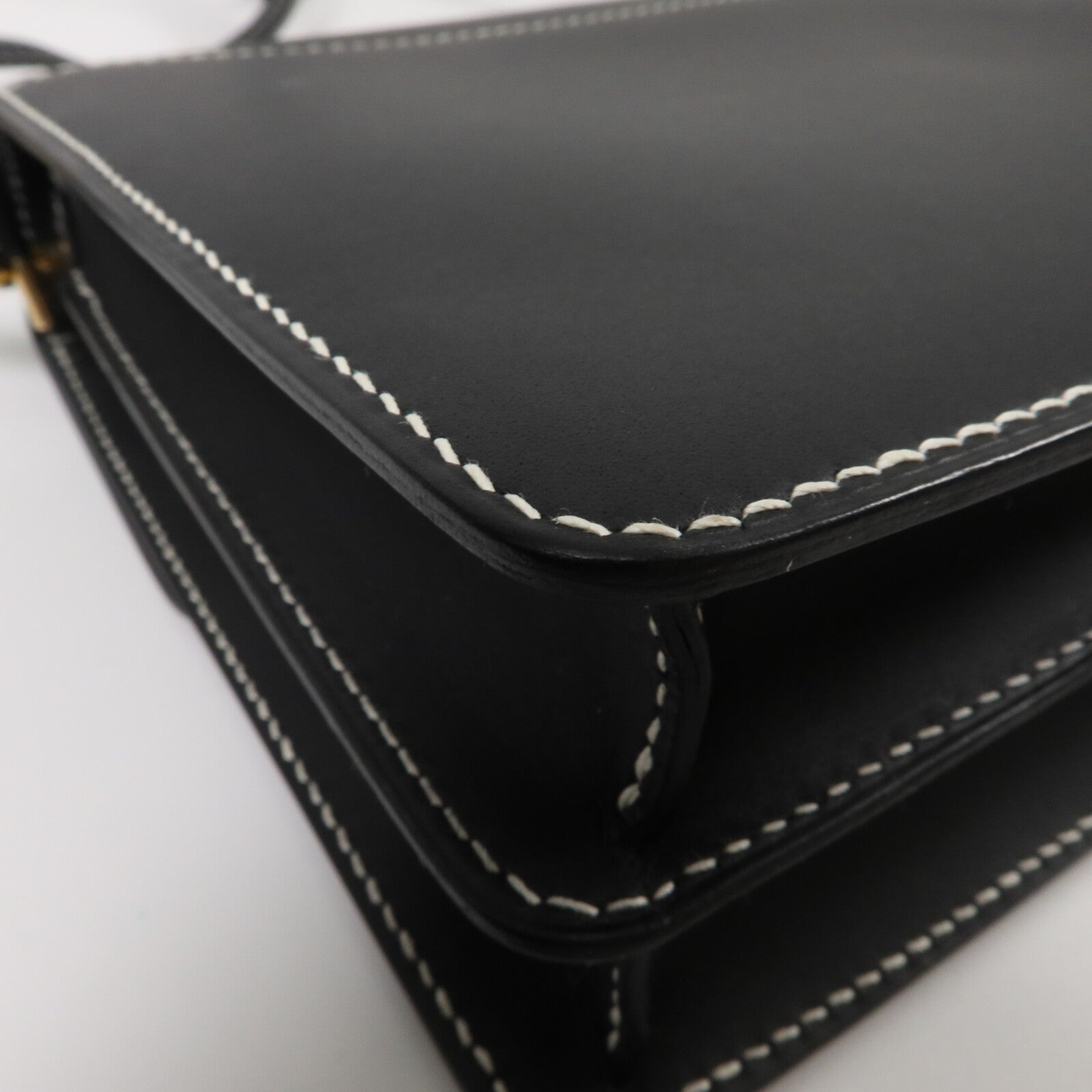 HERMES Sombrero皮革Roulis 23肩背袋Noir