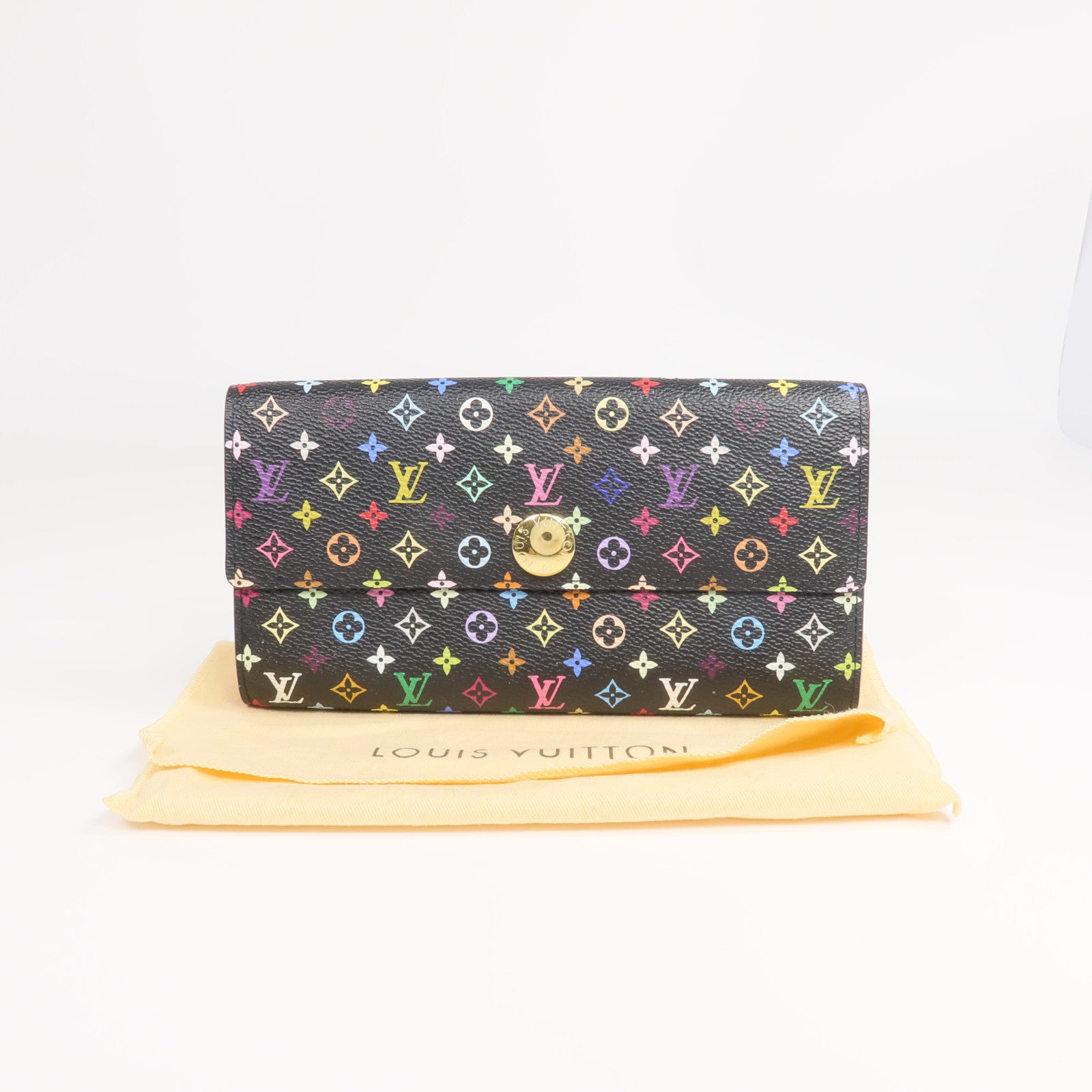 LOUIS VUITTON Monogram Multicolore Portefeuille Sarah Wallet金扣長錢包
