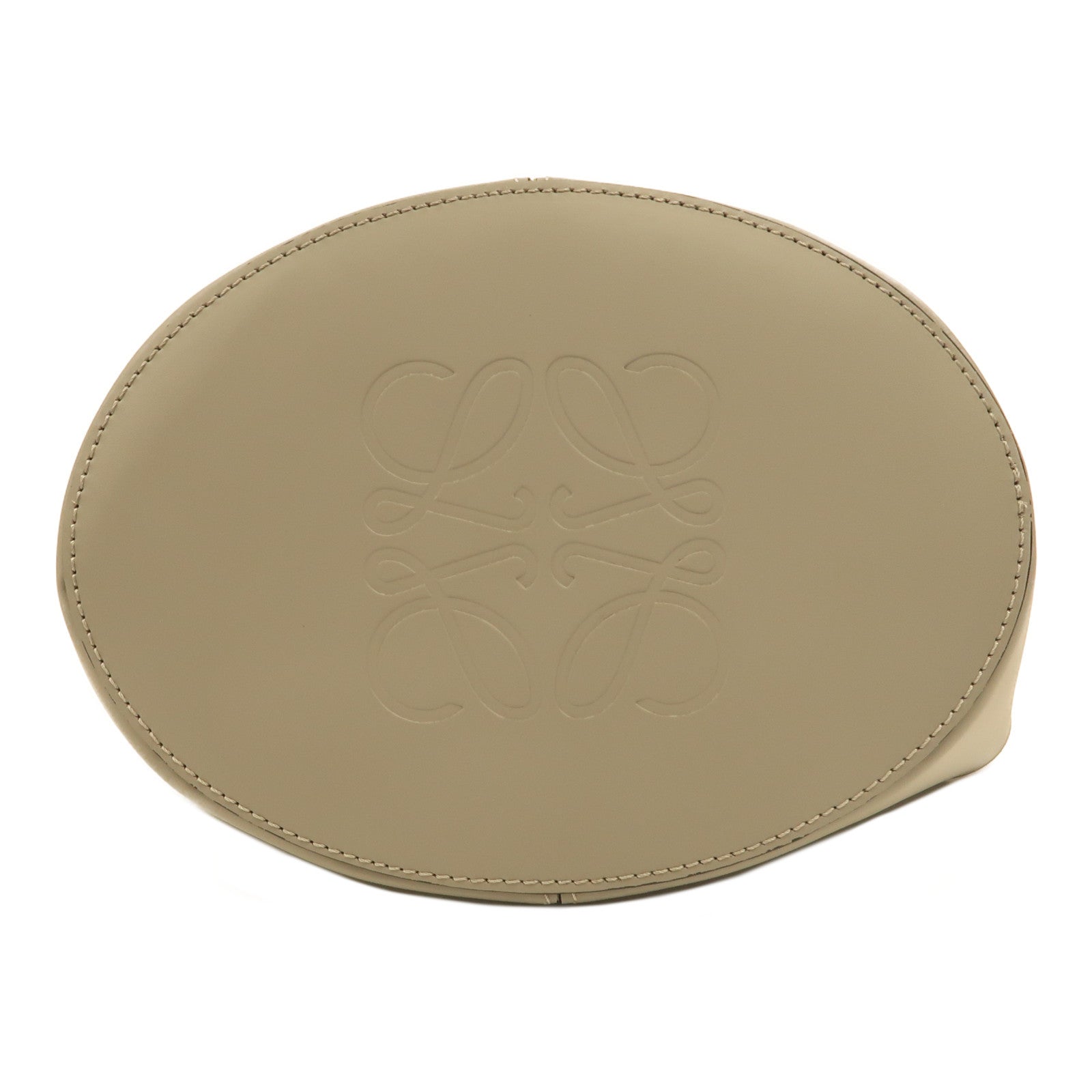 LOEWE 牛皮皮革Balloon Medium Bucket銀扣手挽肩背兩用袋灰色