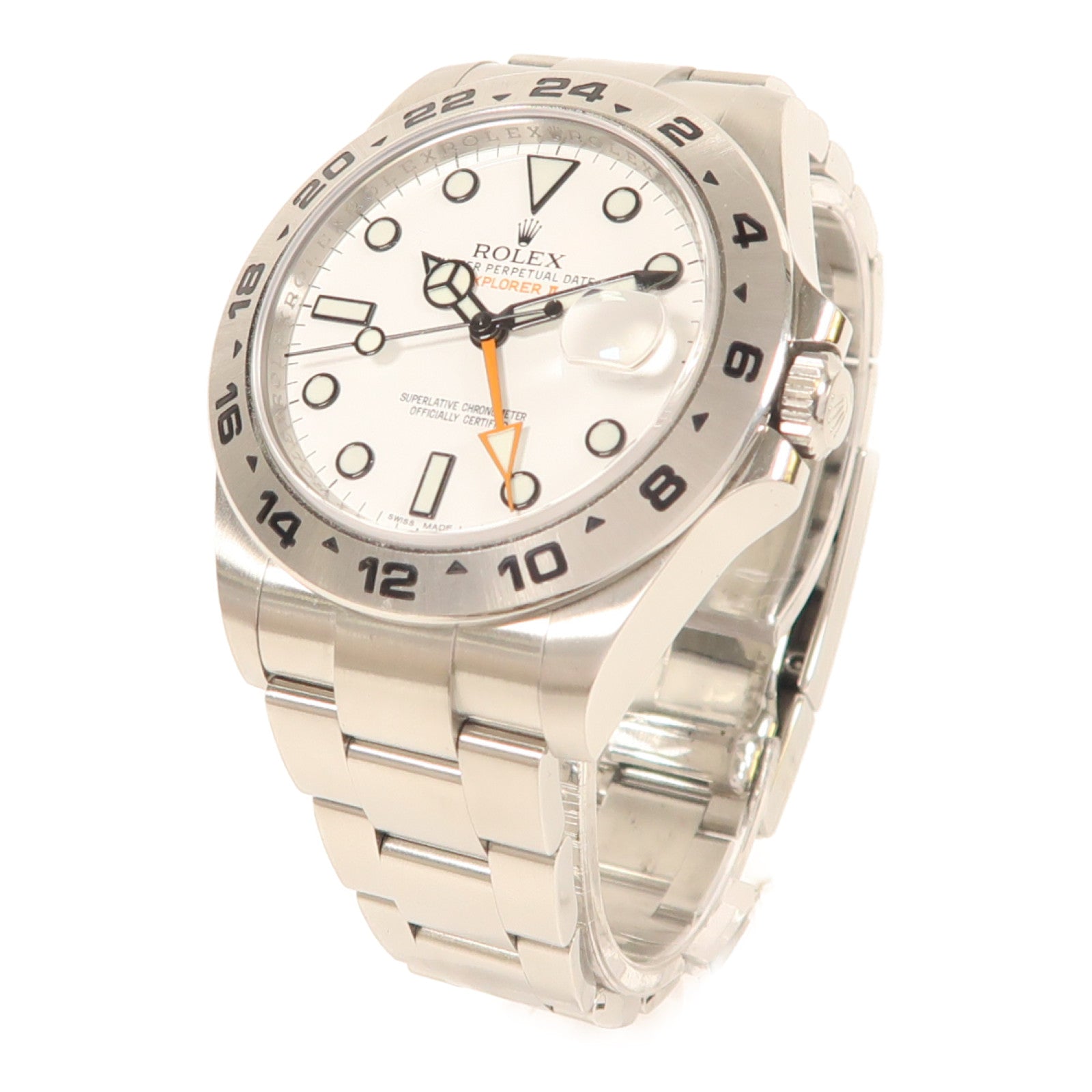 ROLEX ExplorerⅡ 不鏽鋼手錶自動機芯白色