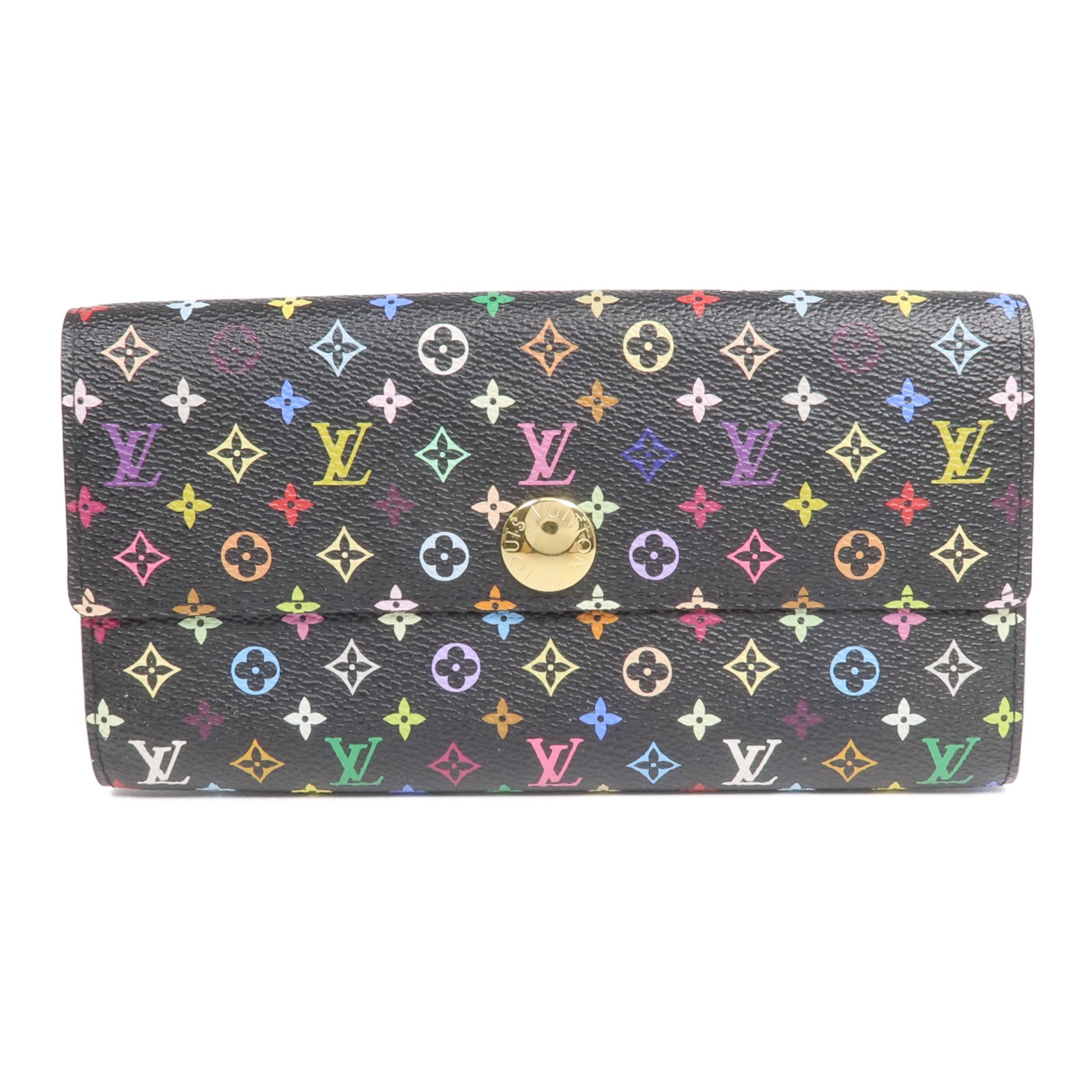 LOUIS VUITTON Monogram Multicolore Portefeuille Sarah Wallet金扣長錢包