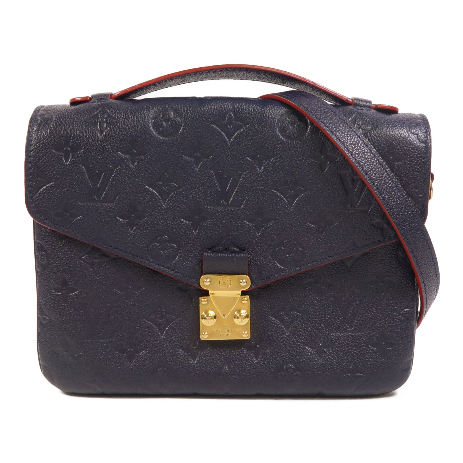LOUIS VUITTON Monogram Empreinte Pochette Metis金扣手挽肩背兩用袋